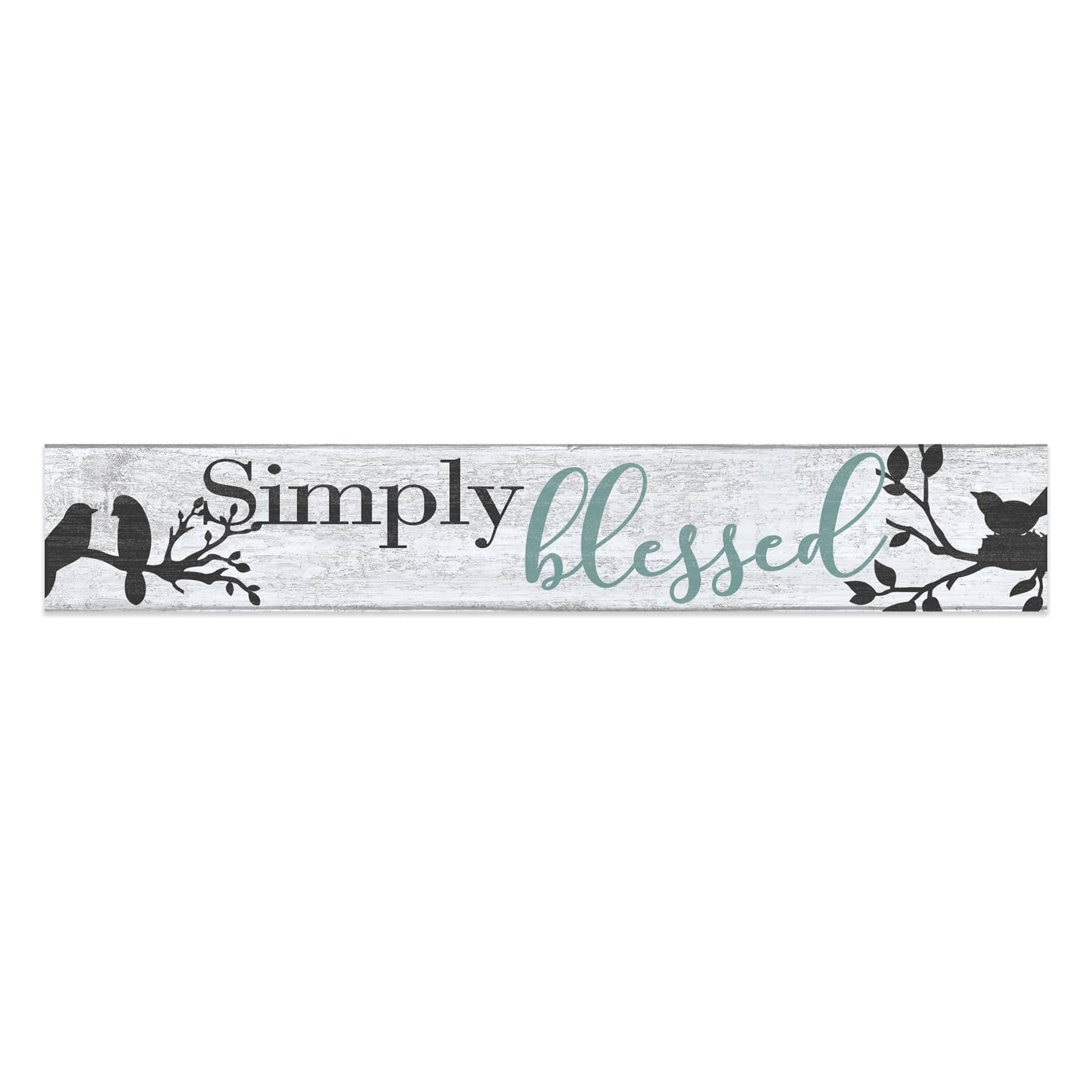 Simply Blessed Textured Wooden Wall Sign, 6x36