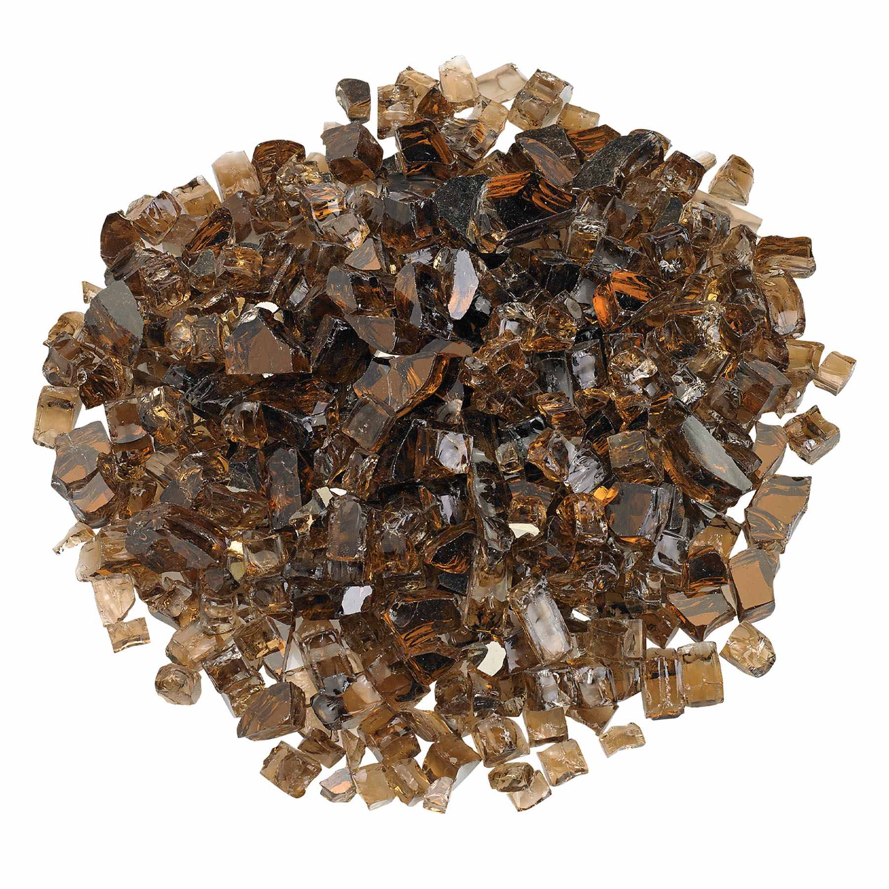 Copper Thick Reflective Fire Glass, 5.5"
