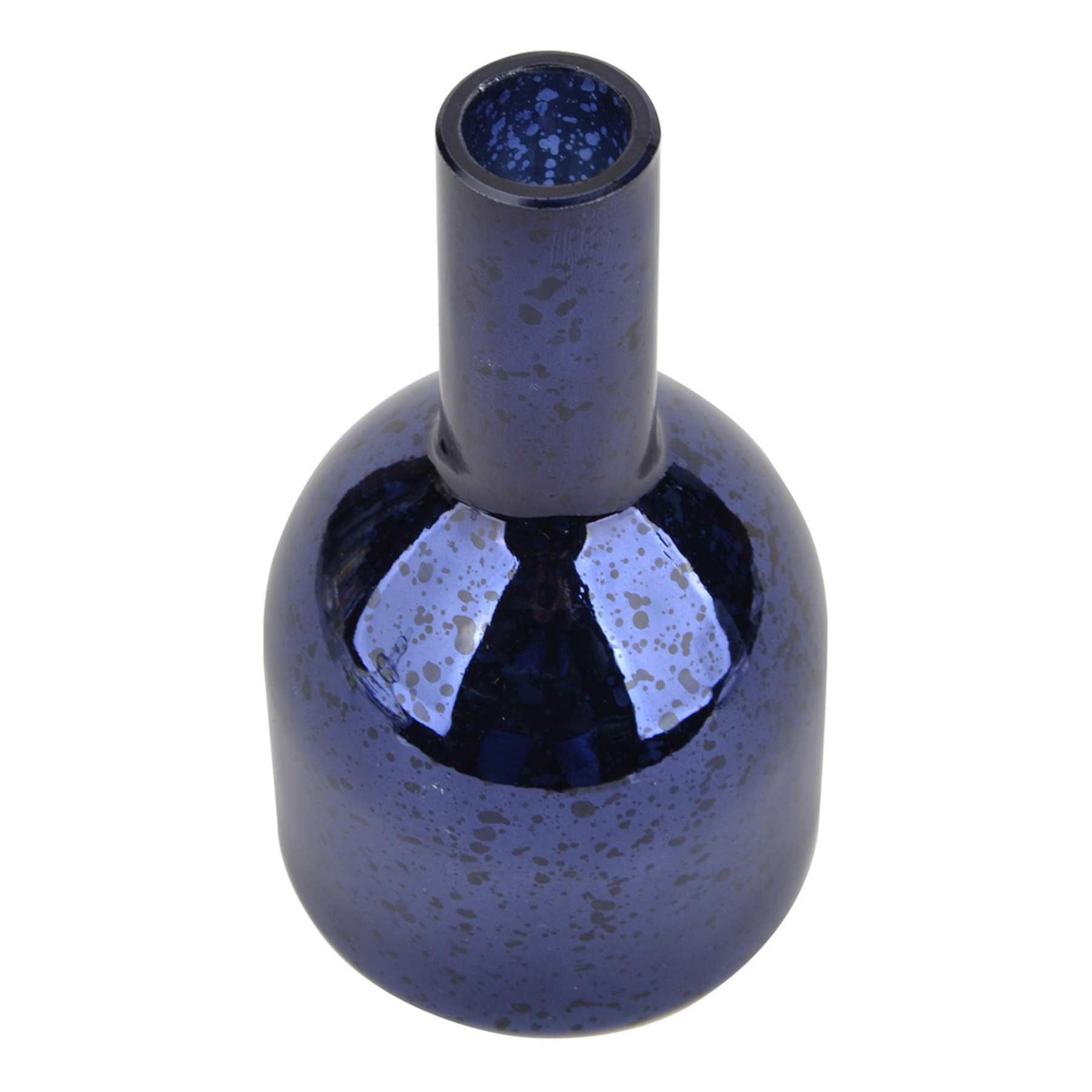 Blue Mercury Glass Bud Vase, 6.5"