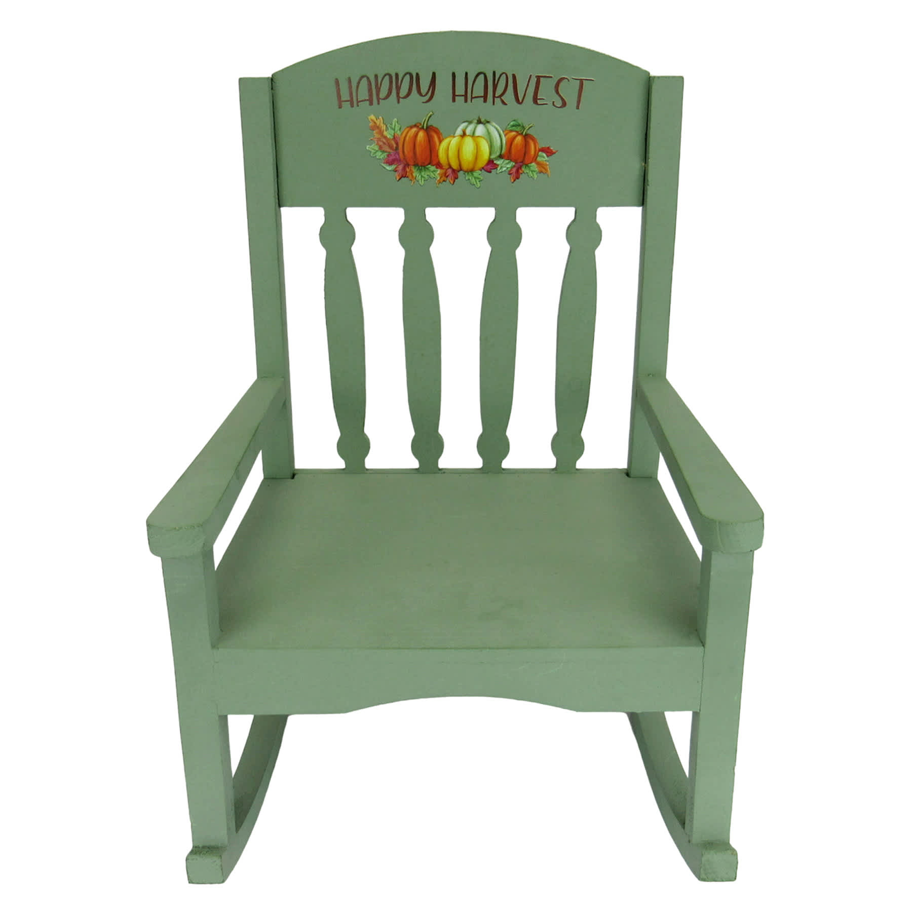 Homespun Harvest Green Wooden Rocking Chair, 13"