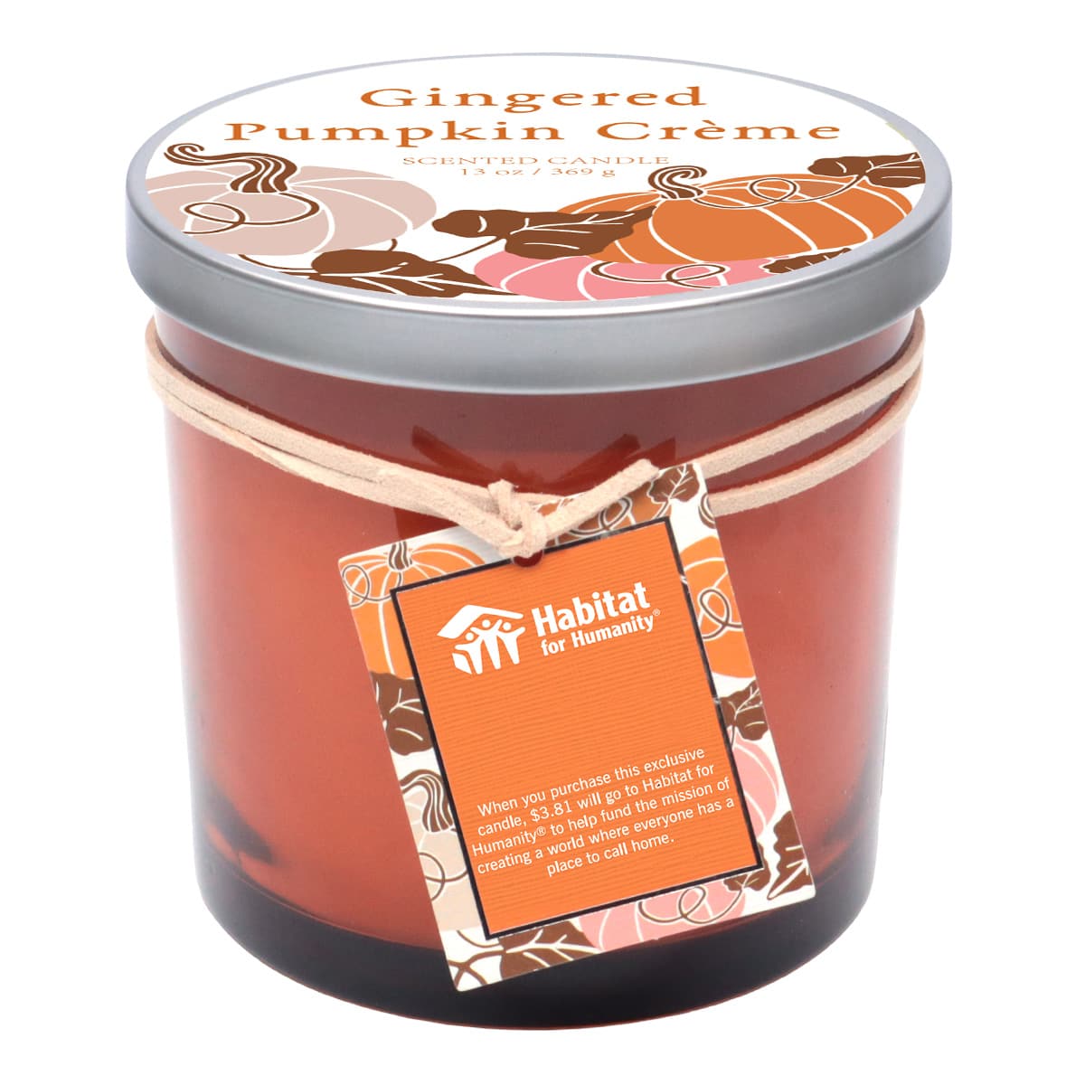 Gingered Pumpkin Creme Scented Jar Candle, 13oz