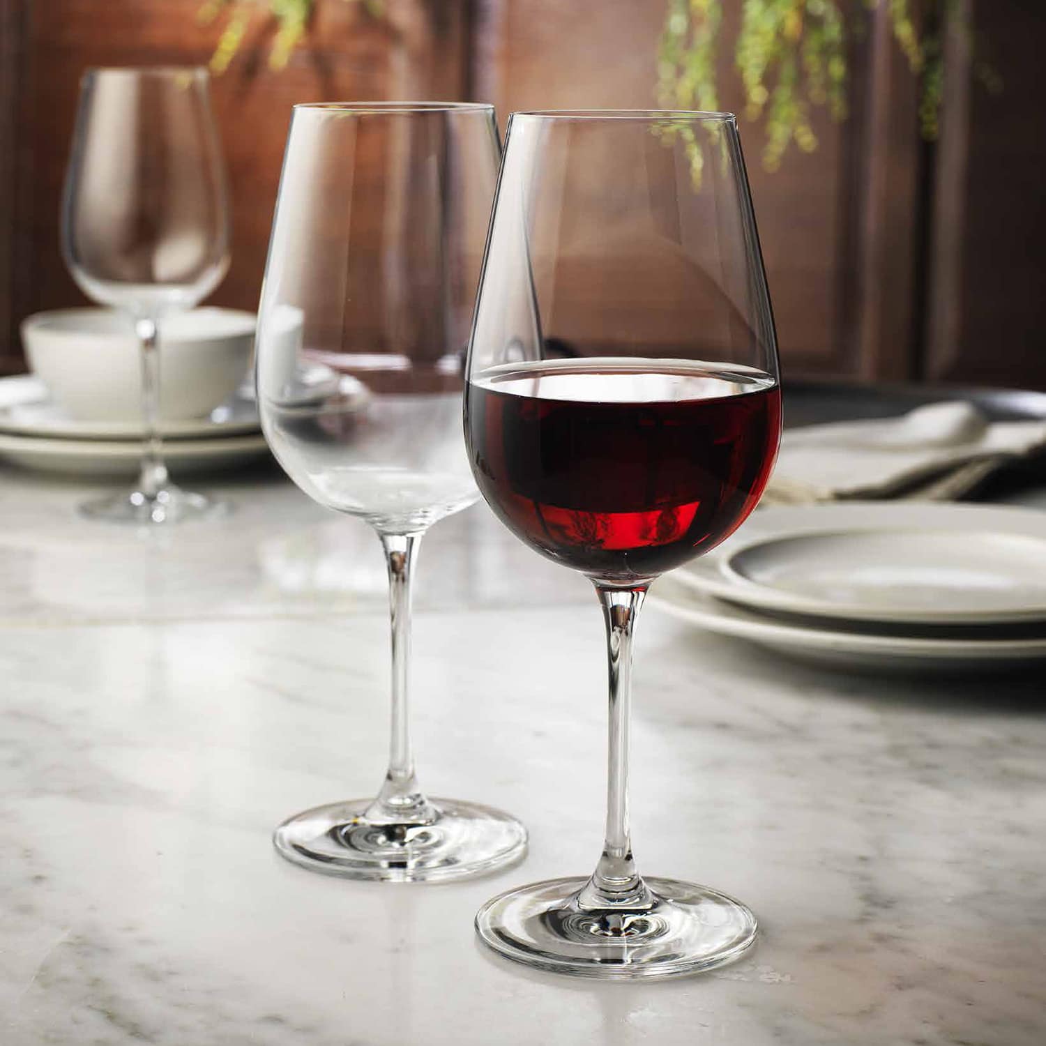 Set of 4 Crystal Wine Glasses, 19oz