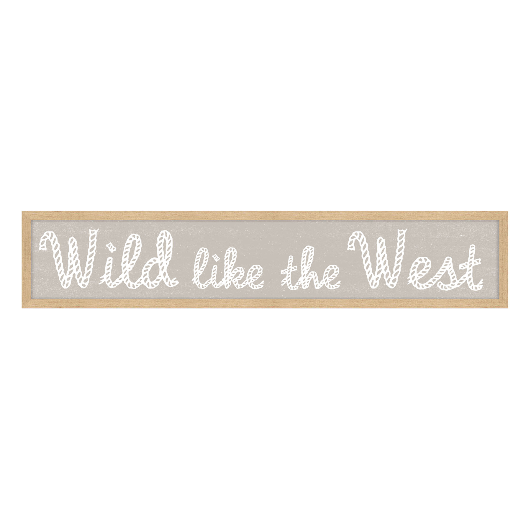 Wild West Framed Wooden Wall Art, 40x8