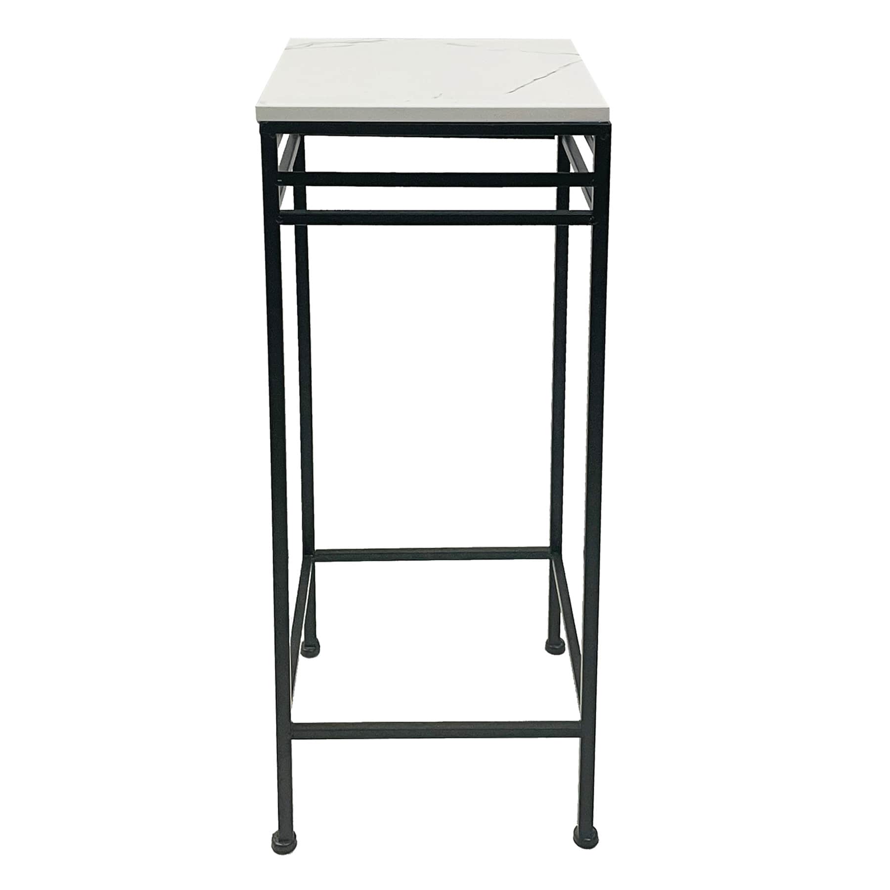 MEDIUM MARBLE PLANT STAND BLK