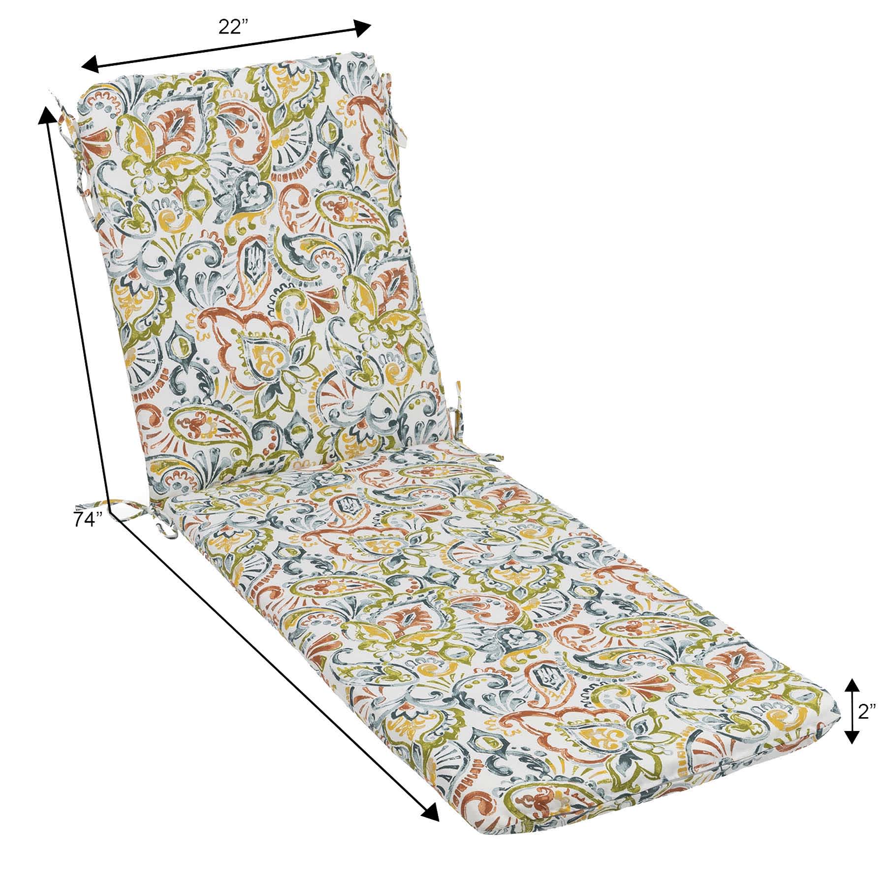 Malitta Billard Outdoor Chaise Lounge Cushion