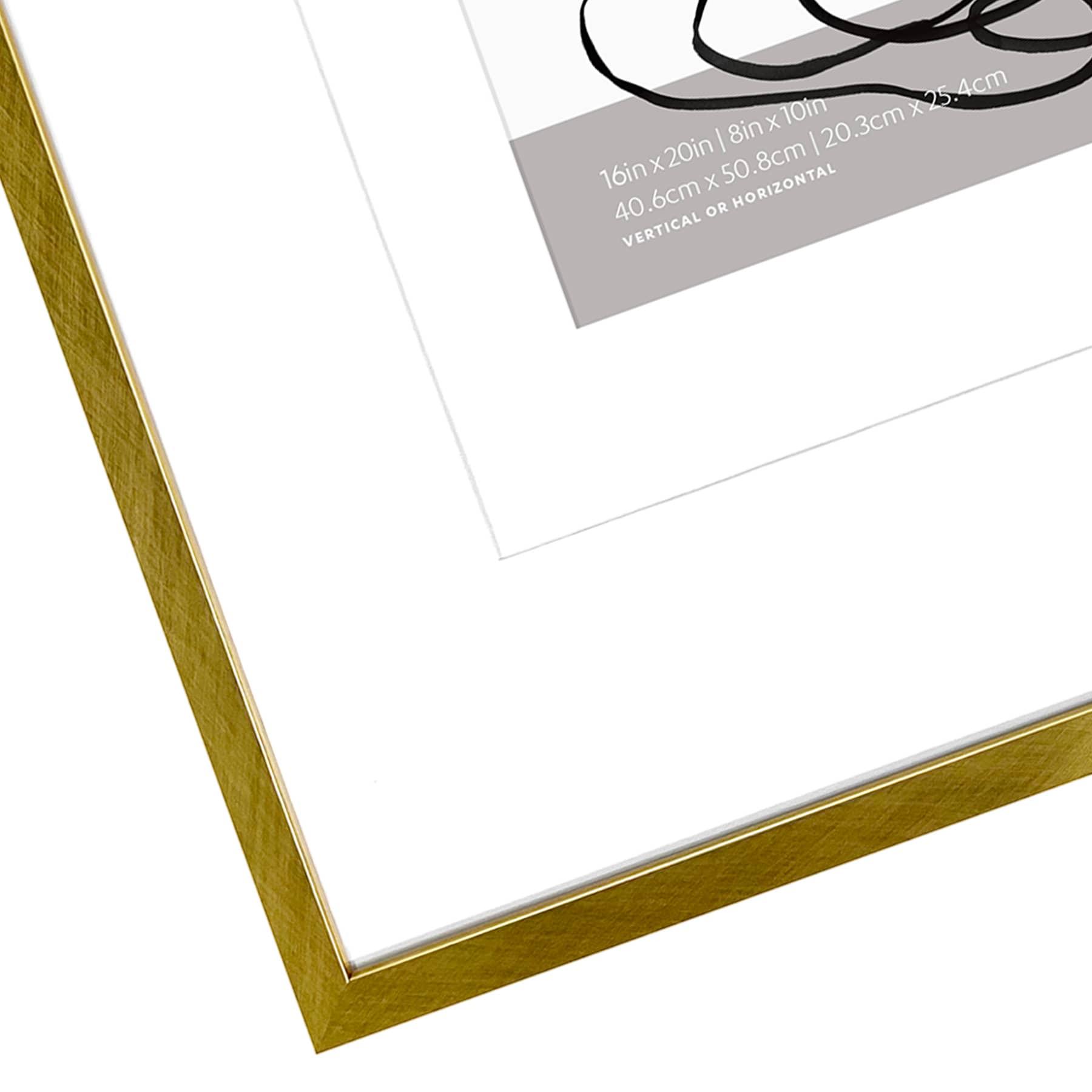 Gold Double Mat Wall Frame, 16x20