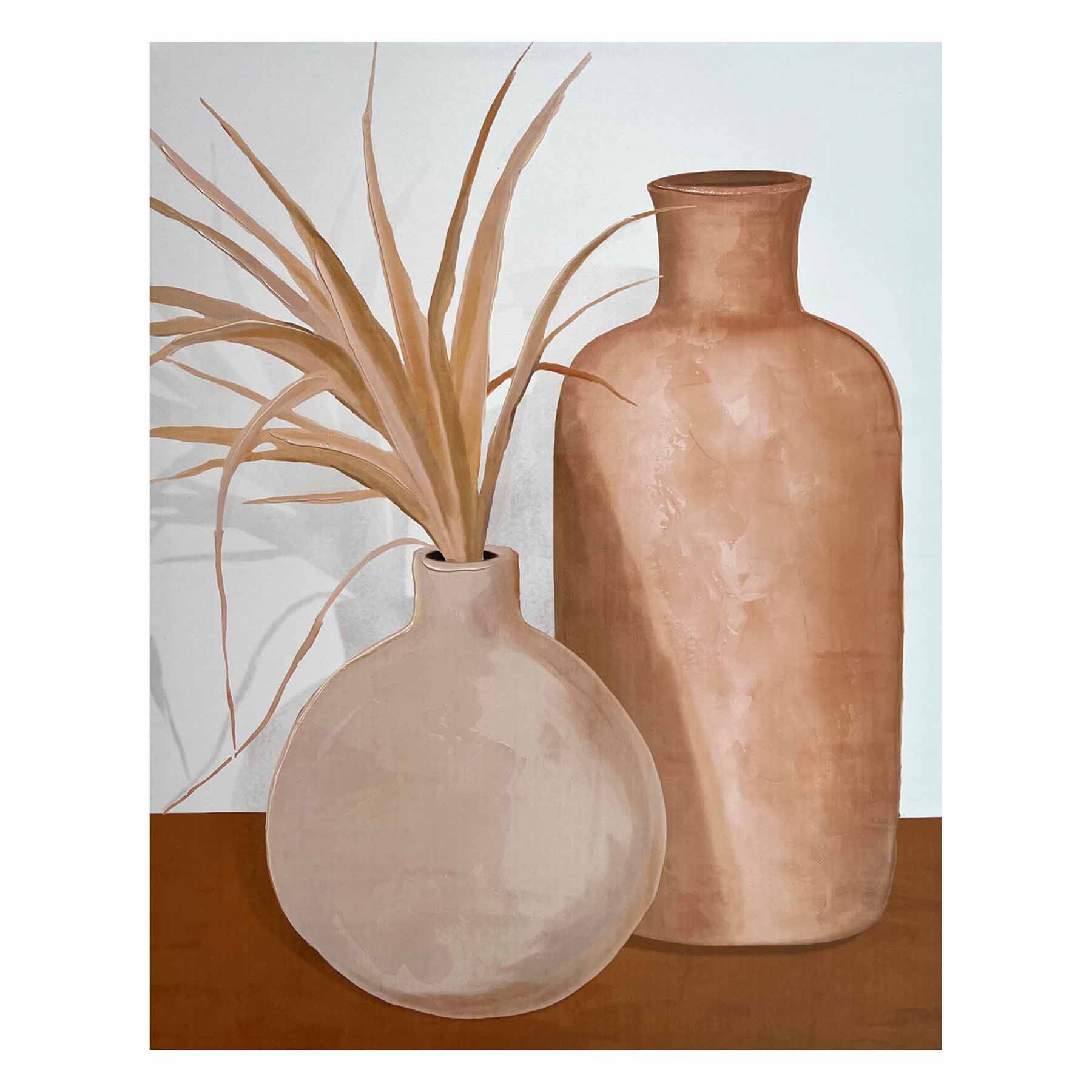 Soul Searcher Terra Cotta Vases Canvas Wall Art, 22x28