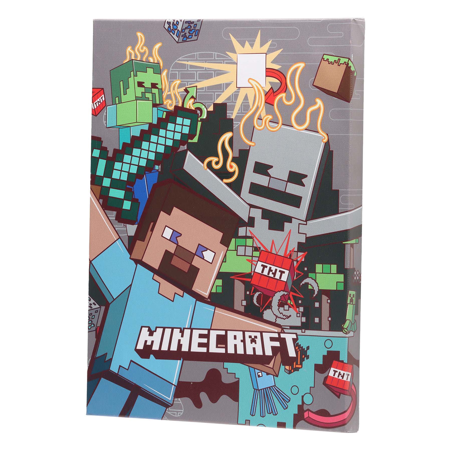 Minecraft Group Canvas Wall Art, 12x16