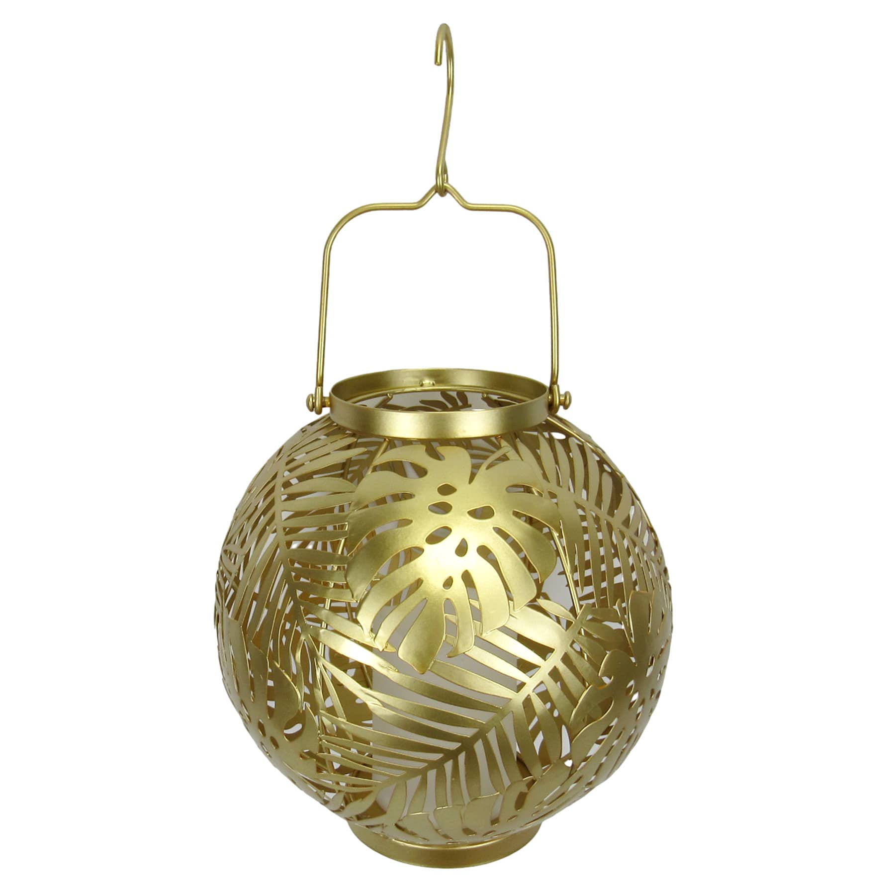 Found & Fable Gold Metal Outdoor LED Lantern, 9"