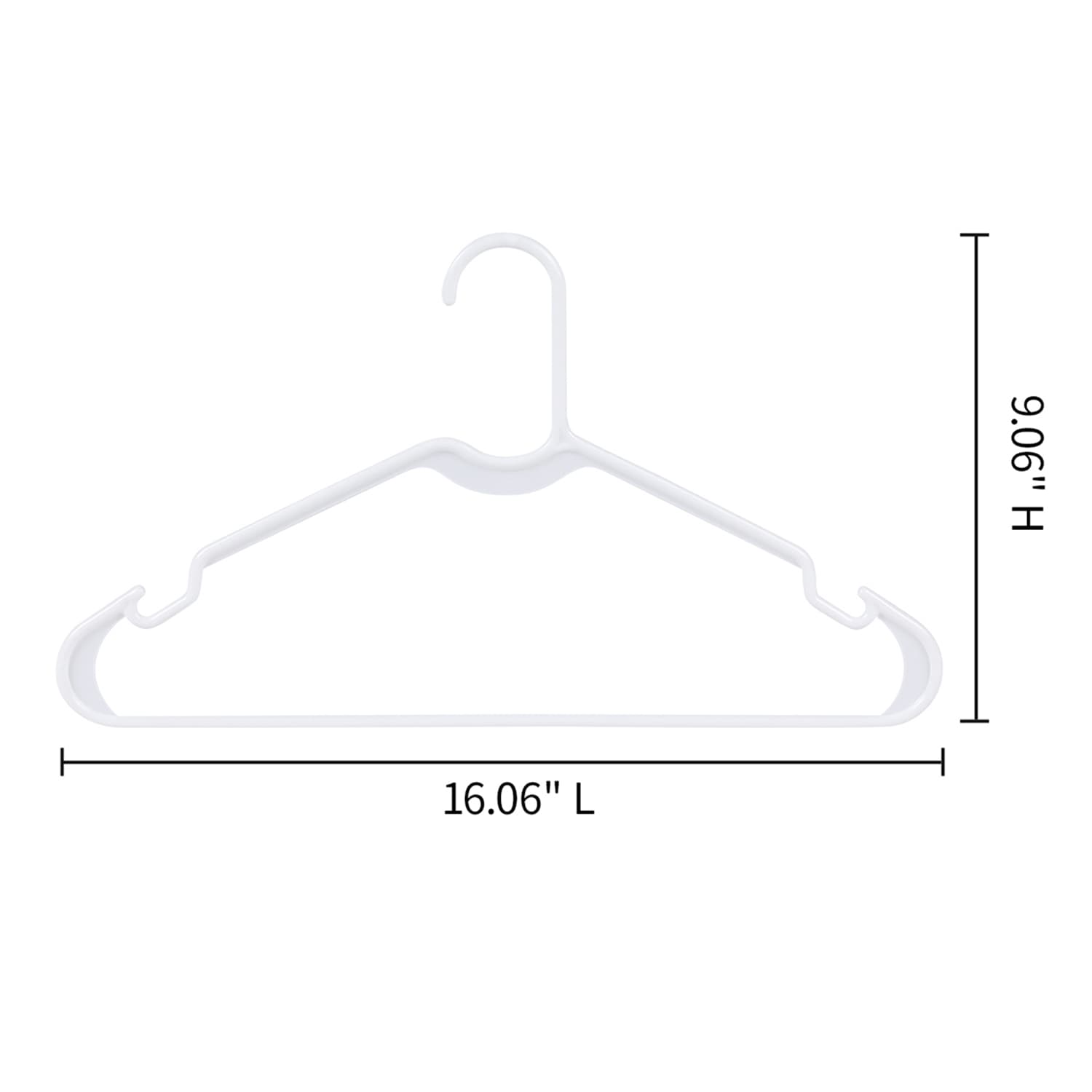 10-Pack Hangers Set, White