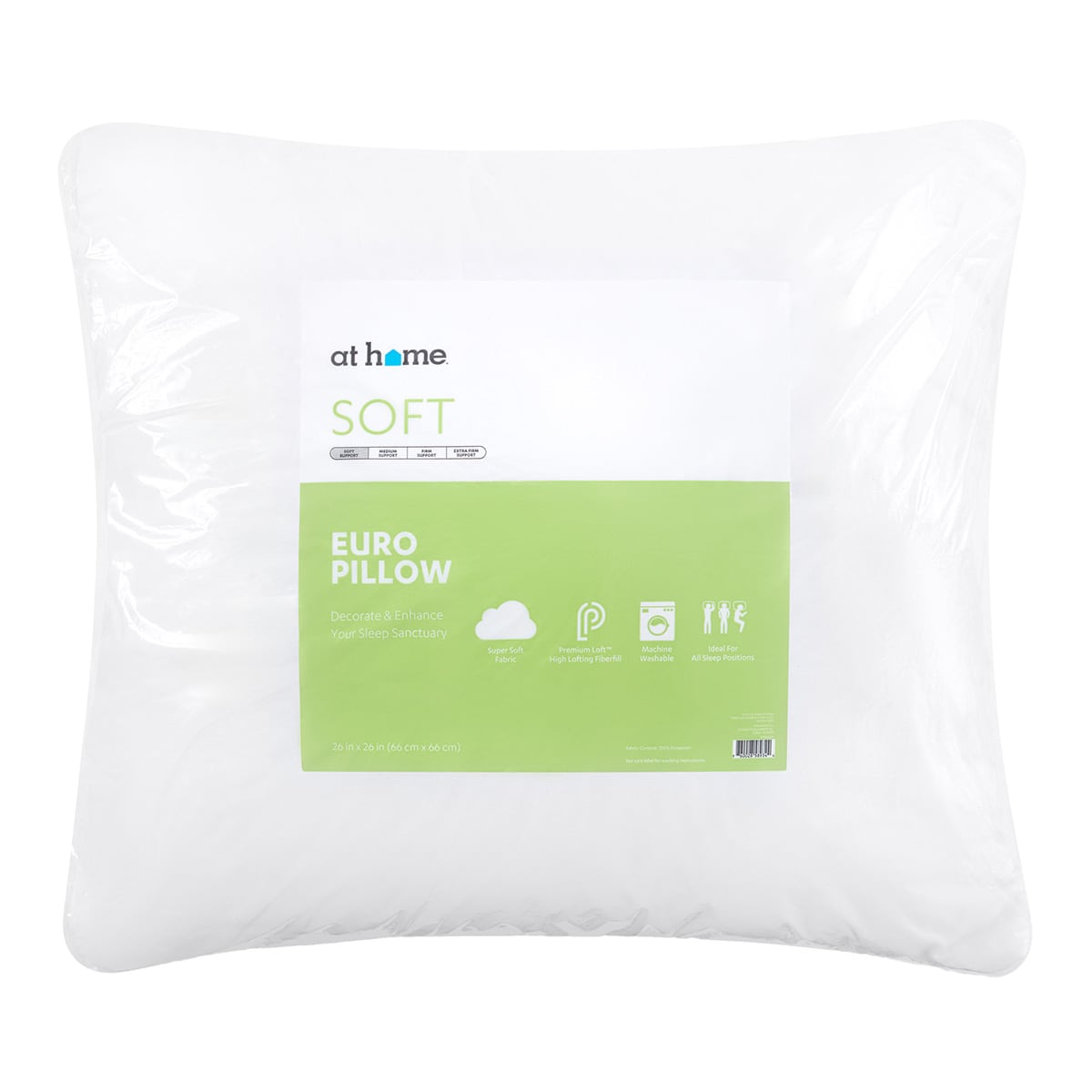 Soft Euro Bed Pillow, 26"