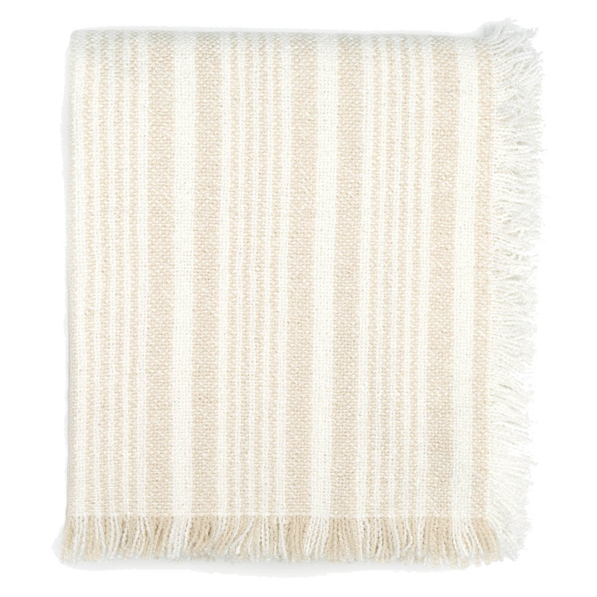 Providence Neutral Stripe Woven Throw Blanket, 50x60
