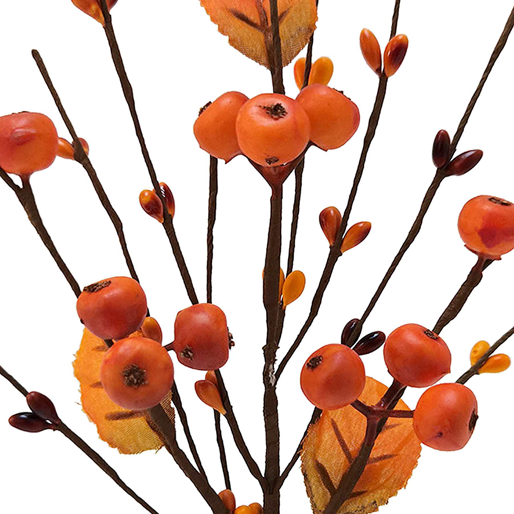 Orange Pip Berries Floral Pick, 11"