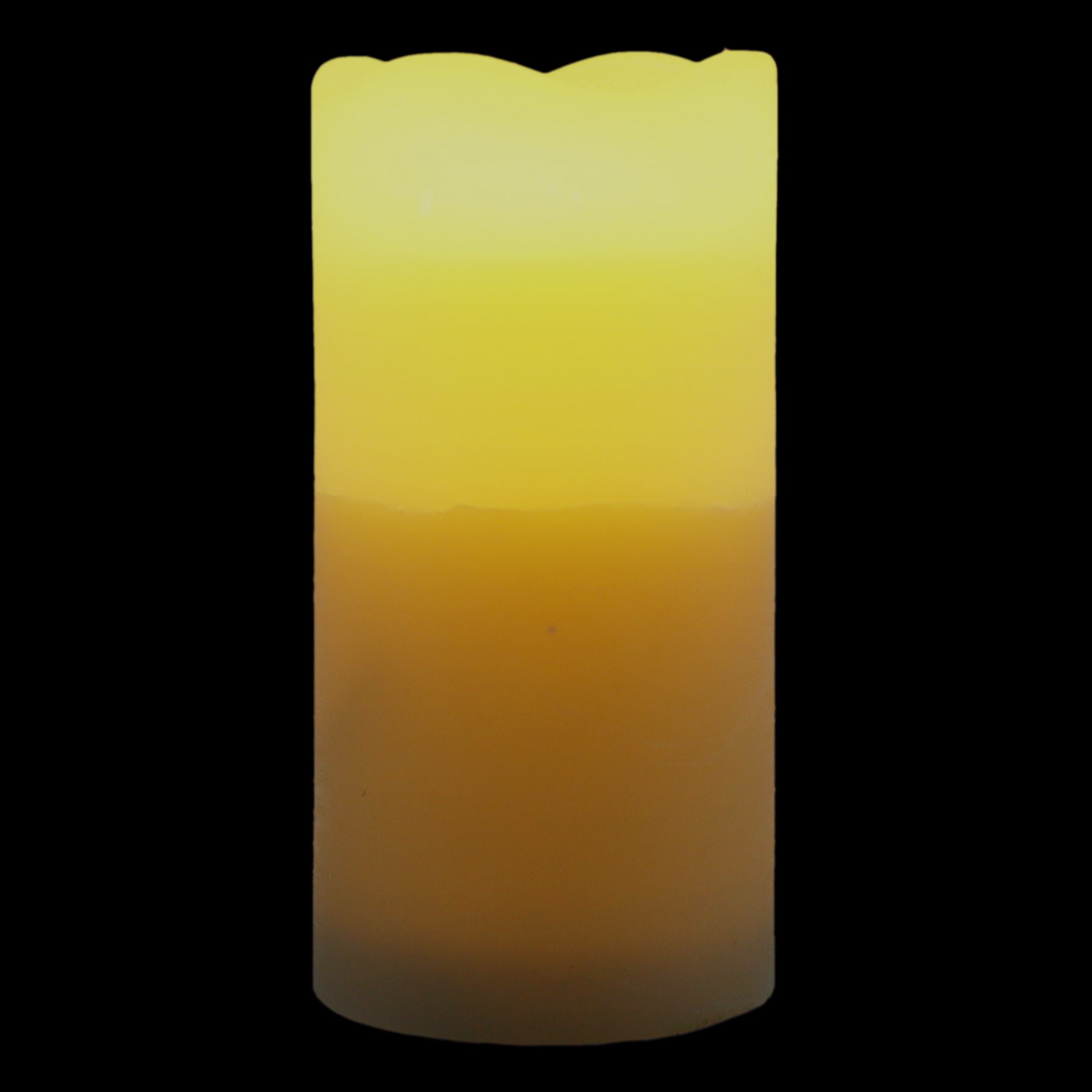 Honeybloom Grey Ombre Wax LED Pillar Candle with 6 Hour Timer, 3x6
