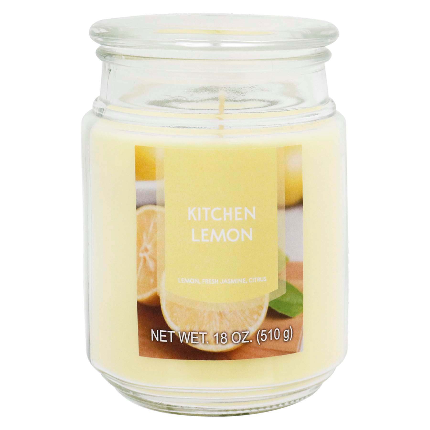 Kitchen Lemon Scented Jar Candle, 18oz