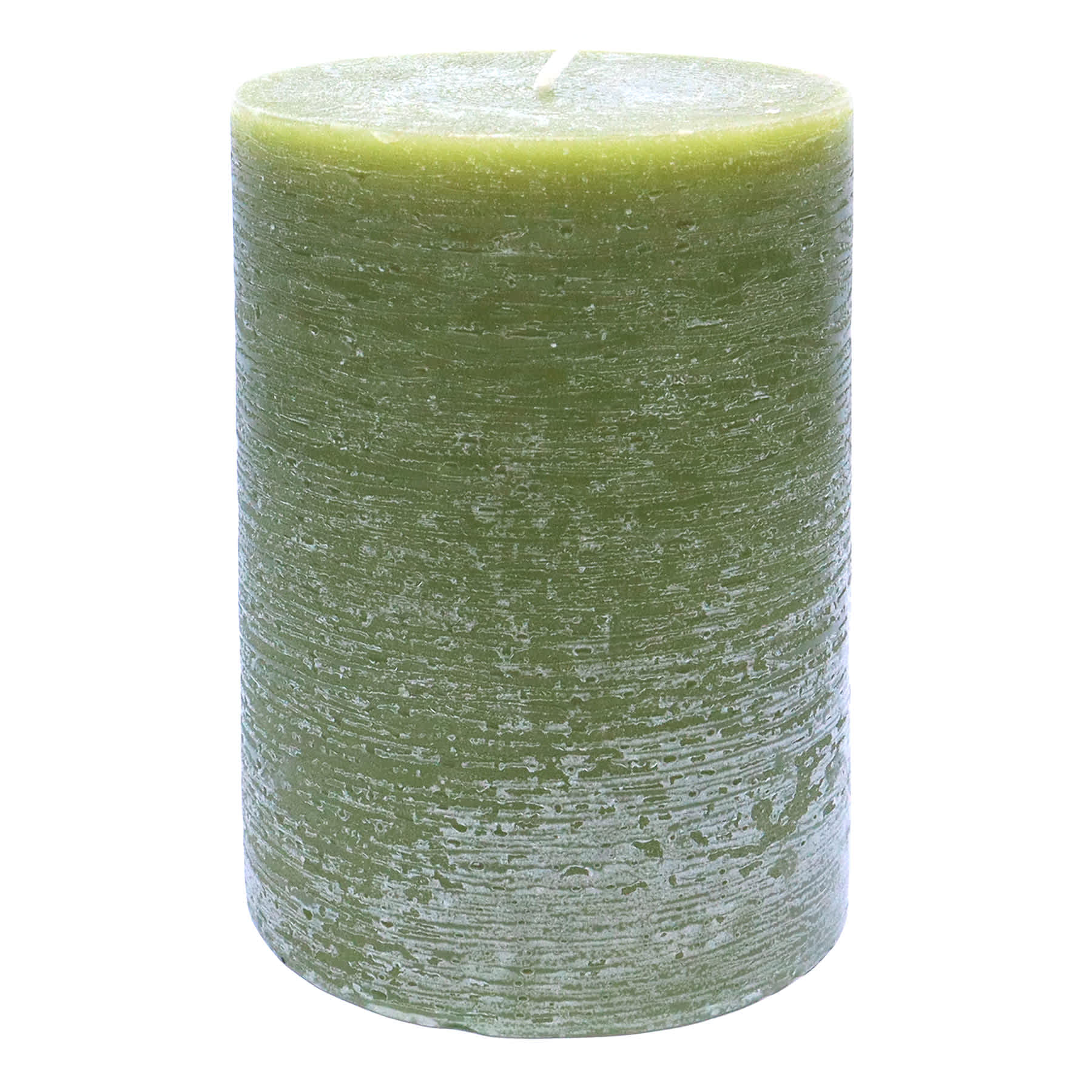 Honeybloom Green Unscented Pillar Candle, 3x4