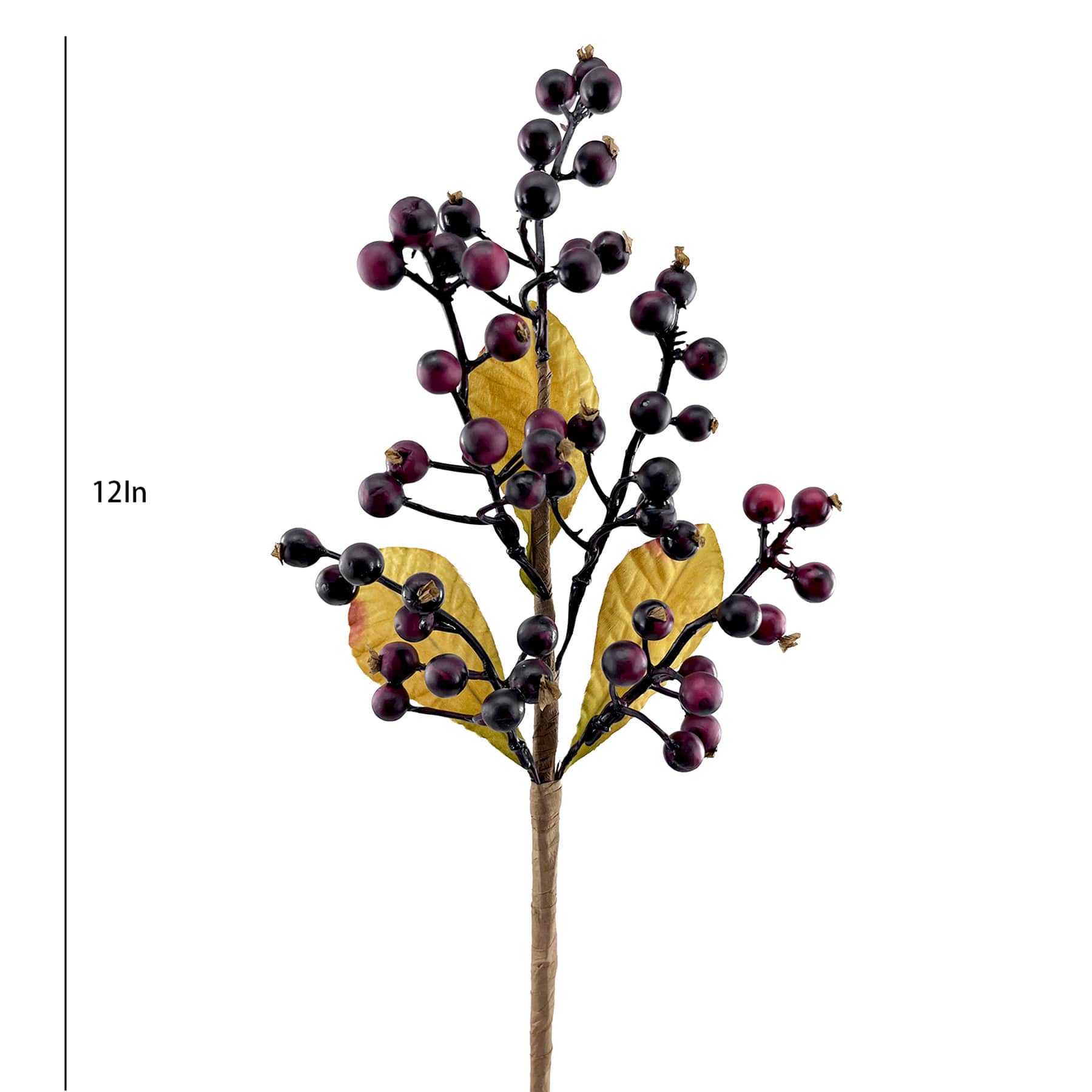 Burgundy Berries Pick, 12"