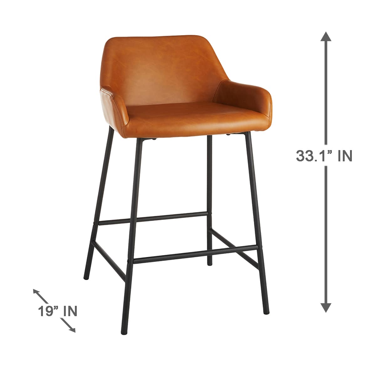 Honeybloom Destin Counter Stool, Cognac