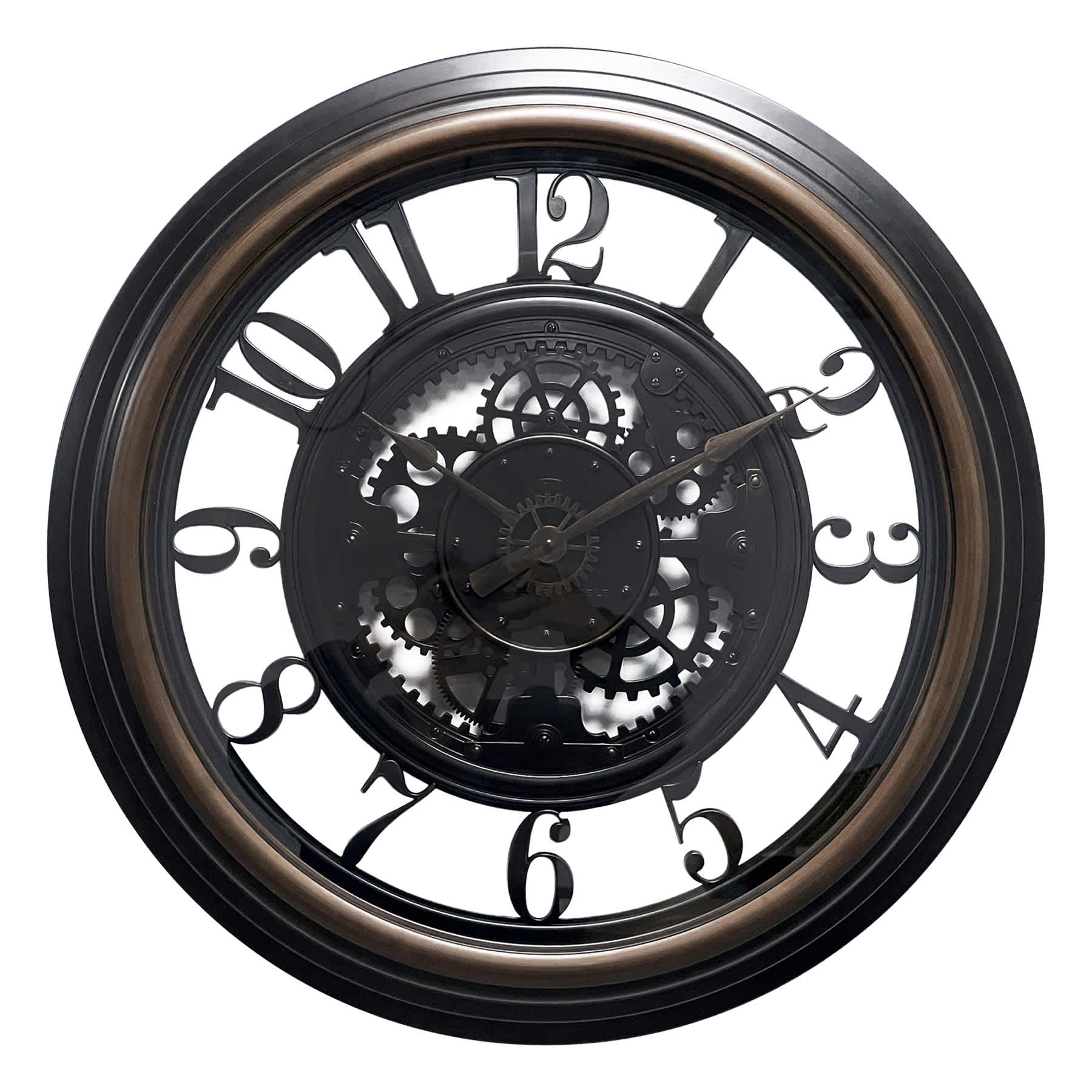 Bronze Gears Wall Clock, 28"