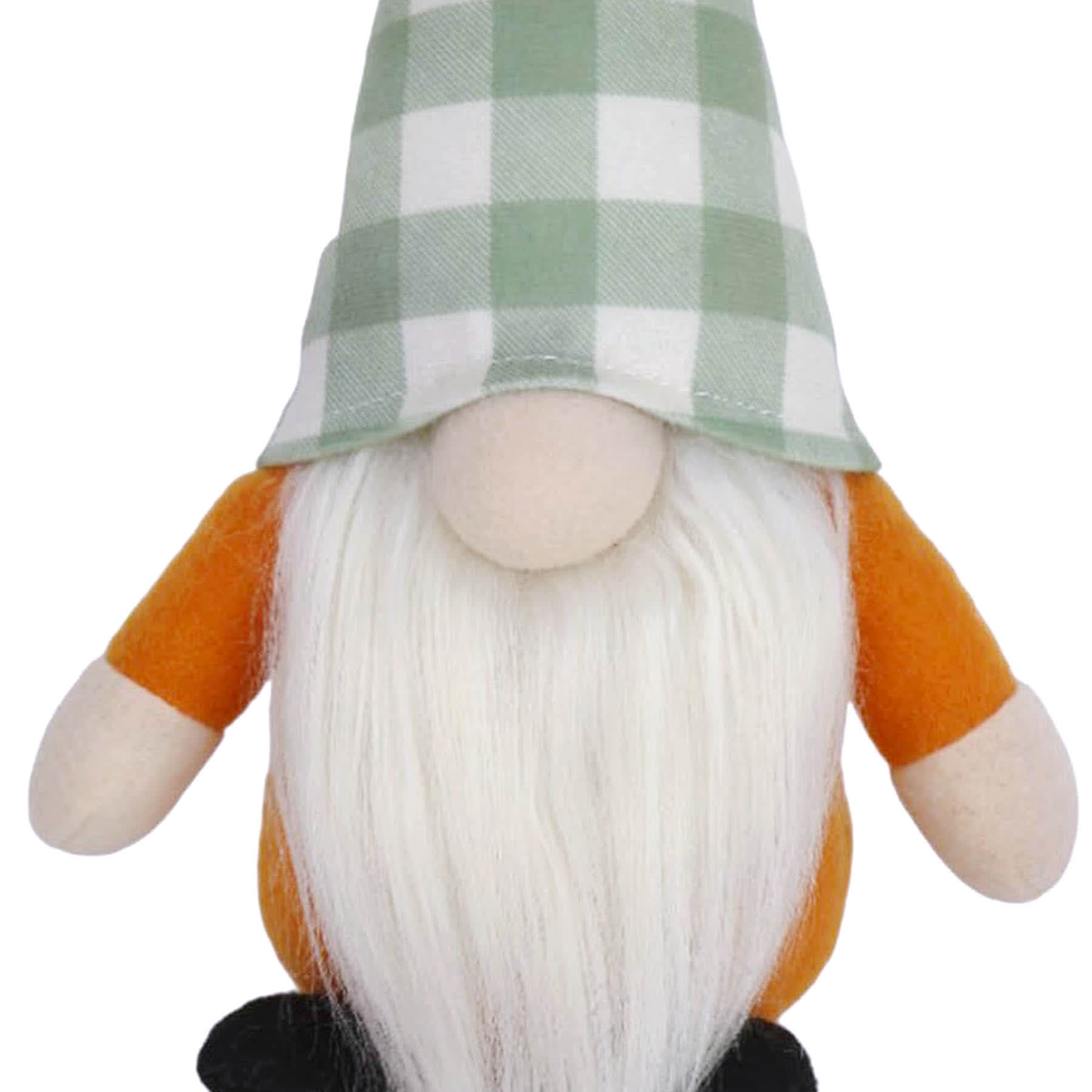 Homespun Harvest Green Plaid Fabric Gnome, 11"