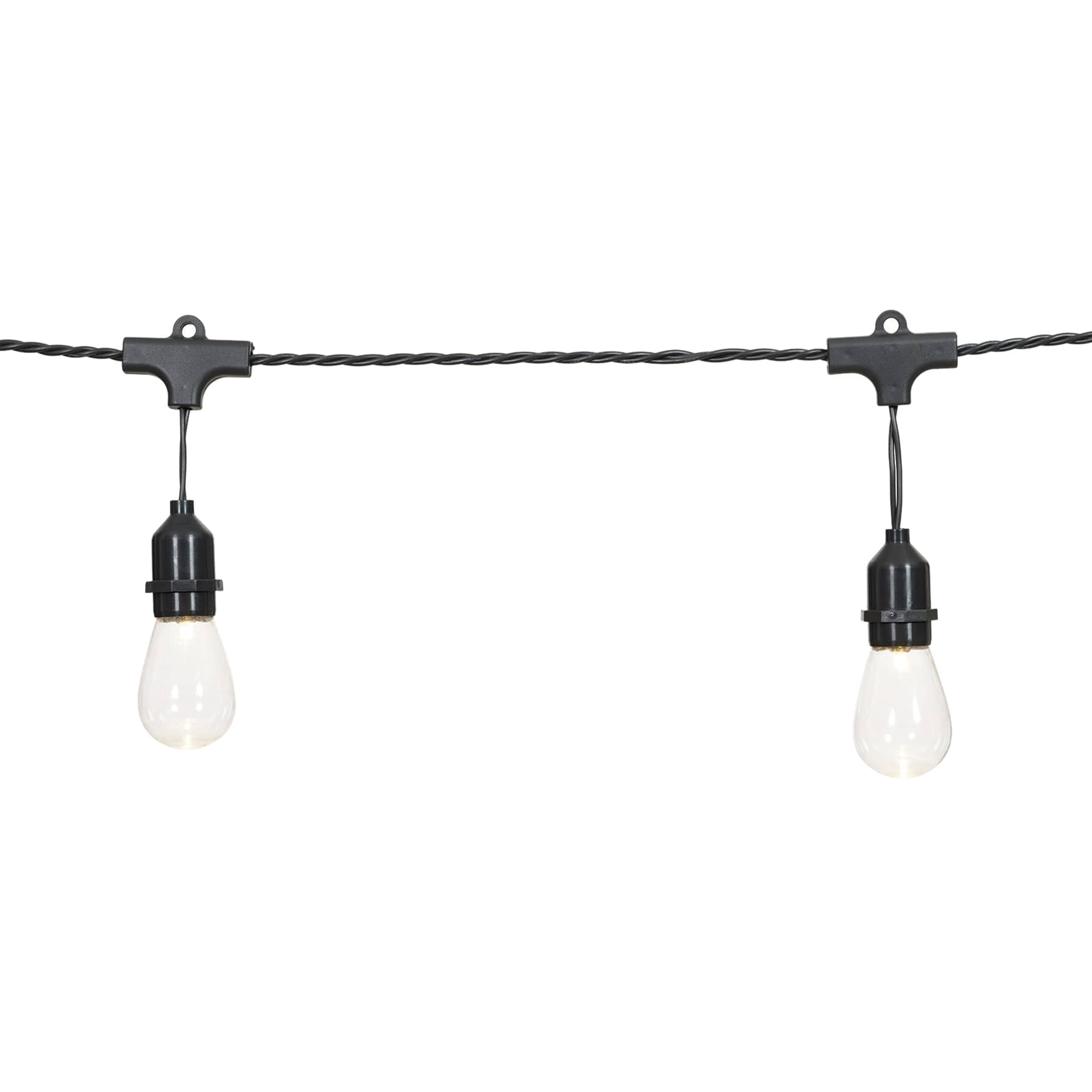 15-Count LED Edison String Lights with Black Commercial Wire