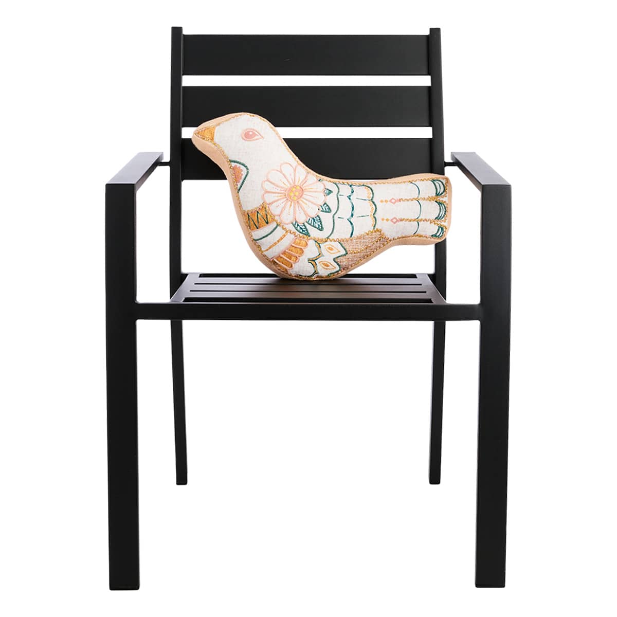 Honeybloom Bird Shaped Outdoor Throw Pillow, 18x12