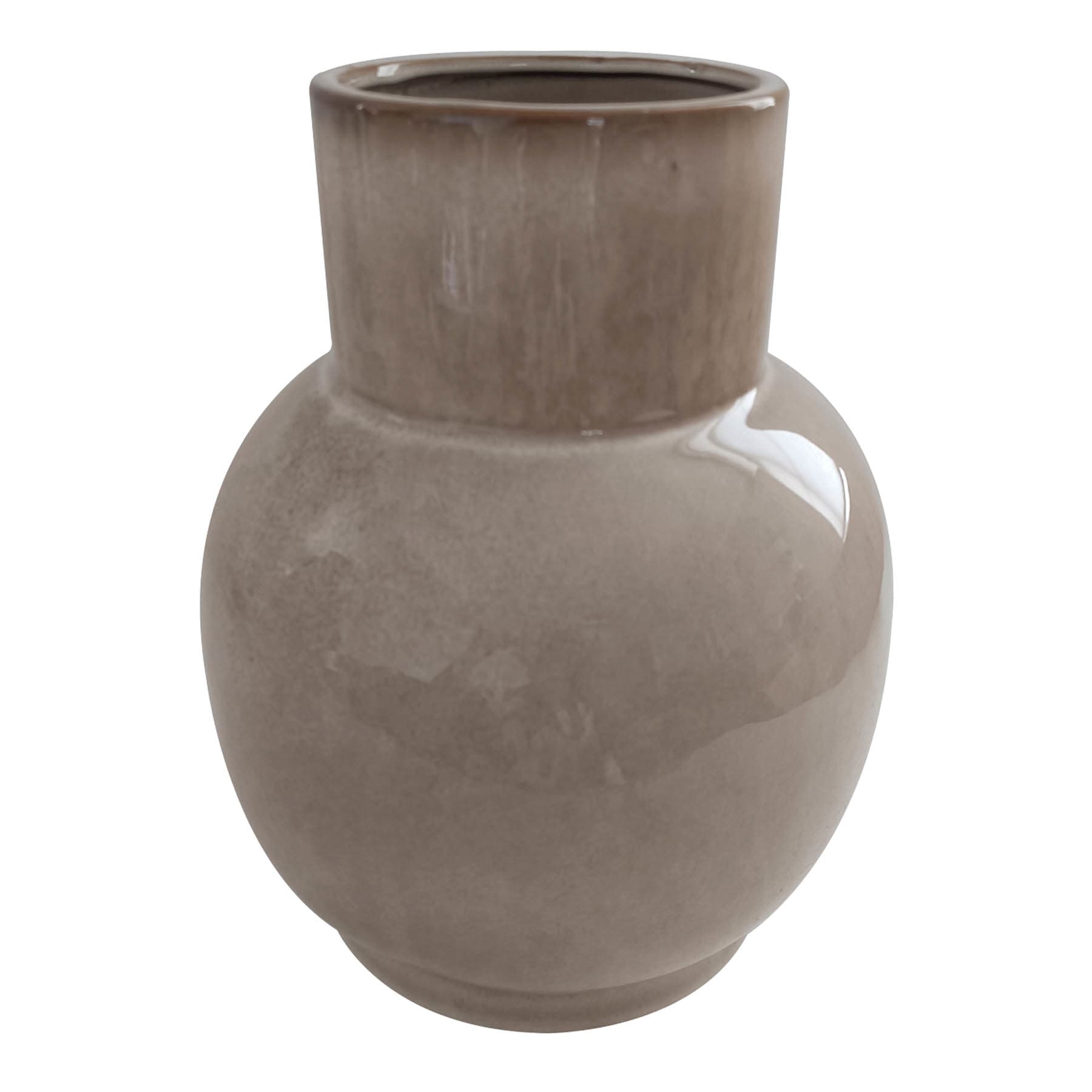Neutral Ceramic Vase, 10.3"