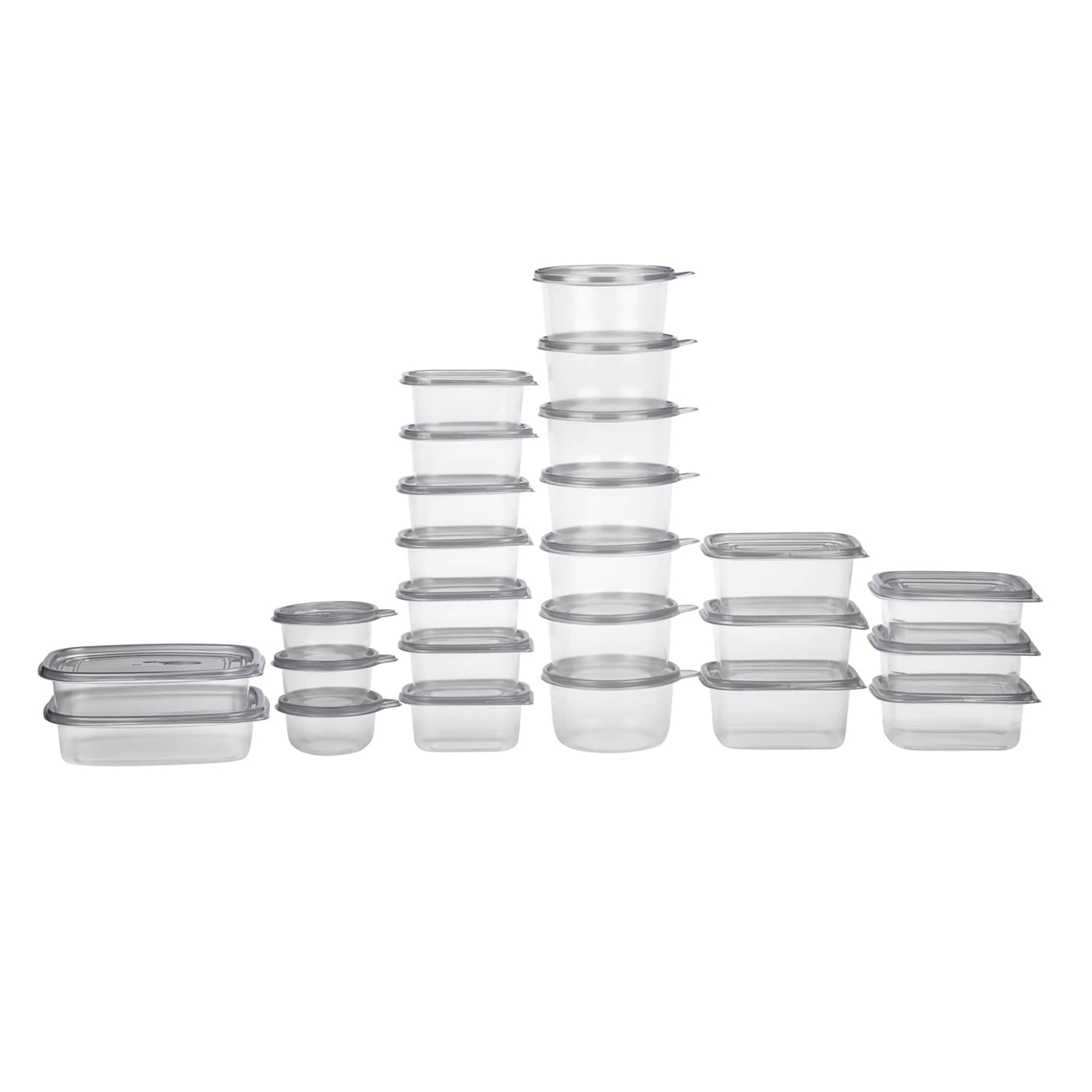 50-Piece Plastic Food Container Set
