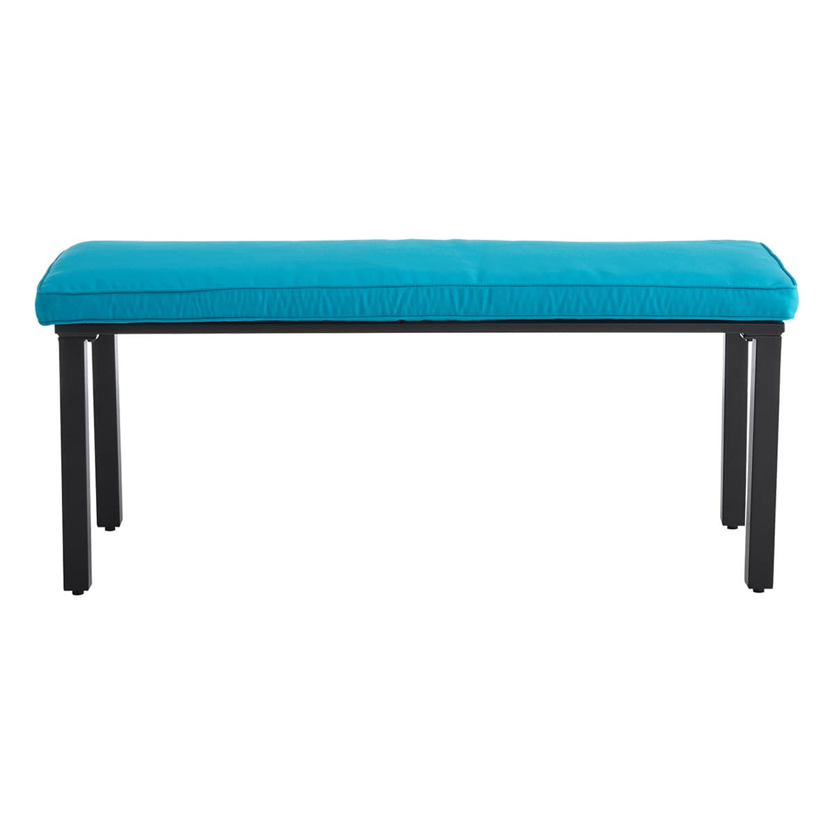 Grammercy Black Steel Slat Patio Bench