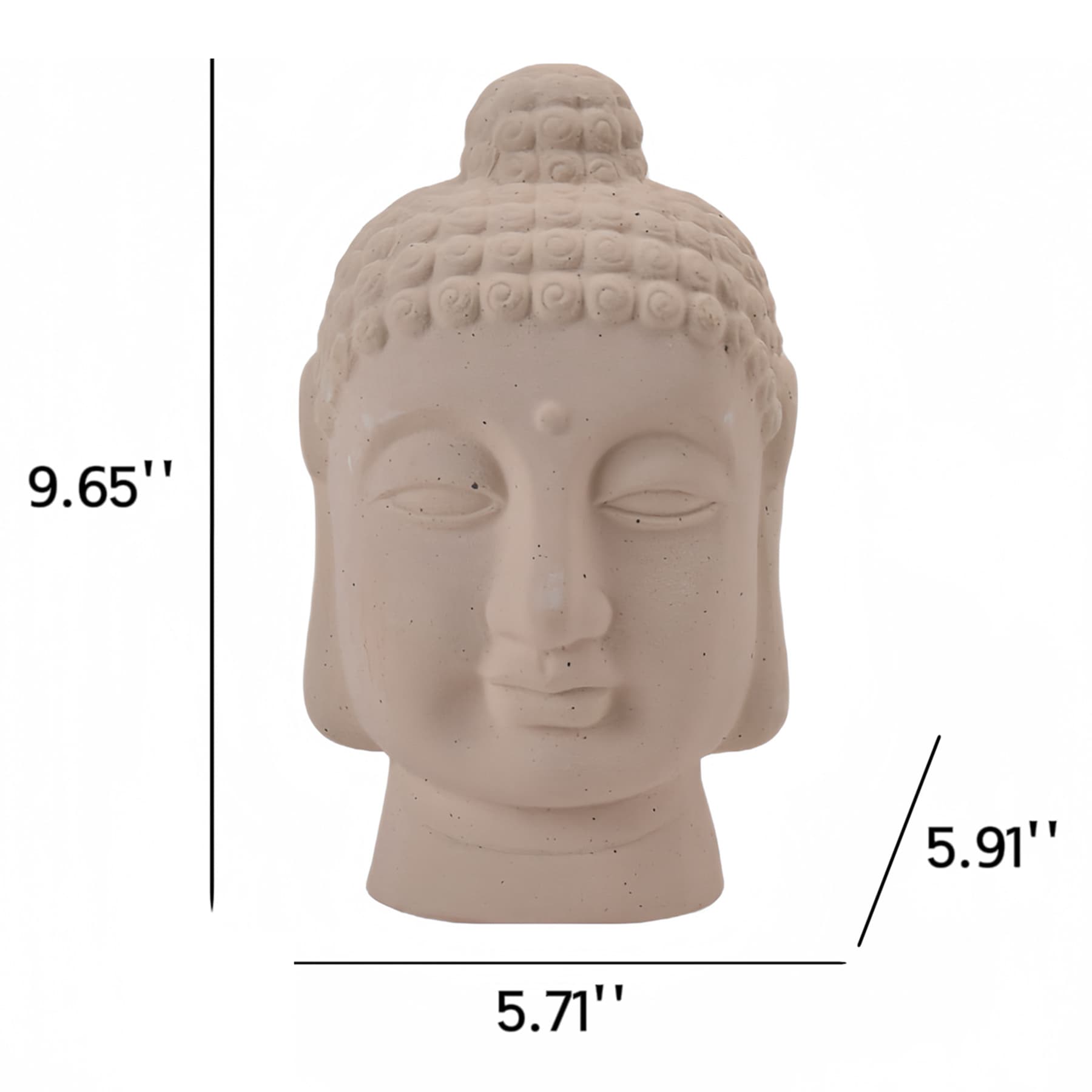 Tracey Boyd Ceramic Buddha Head Decor, 9.5"