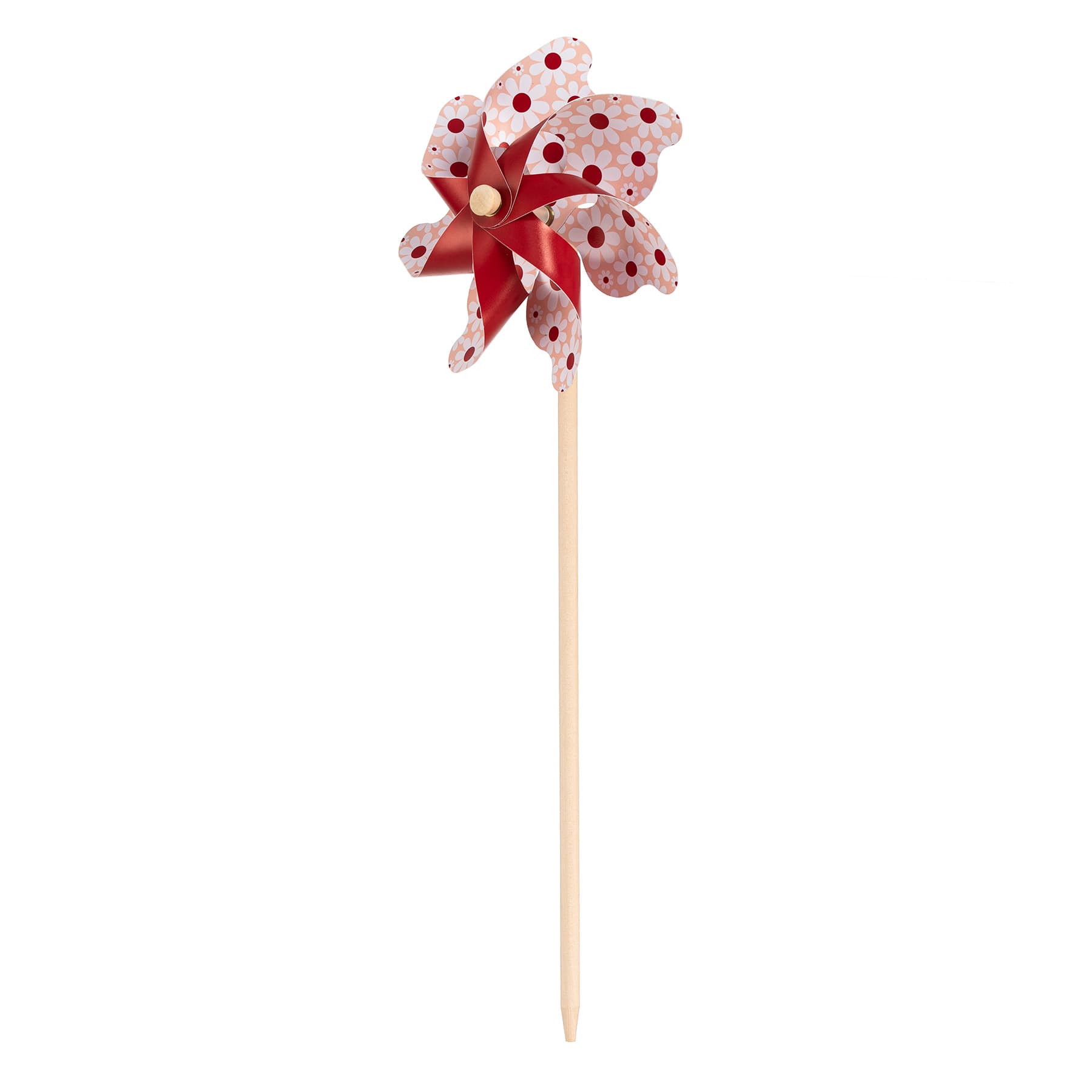 Sunny Club Red Flower Whirligig, 19"