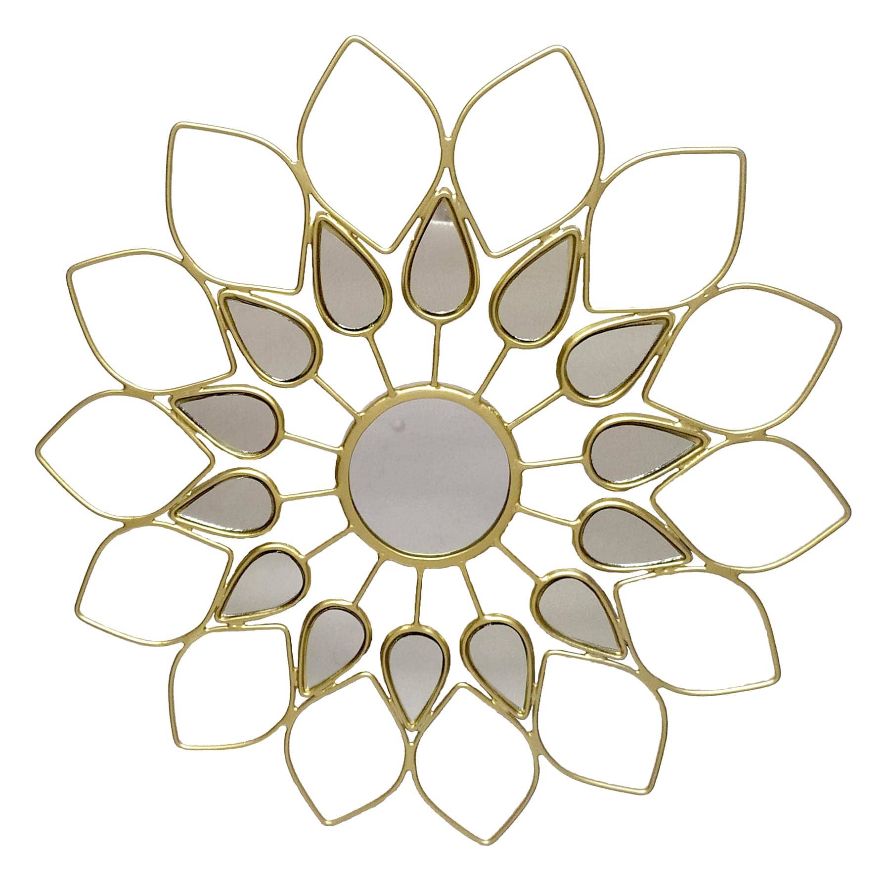 Providence Mirror Floral Wall Decor, 12"