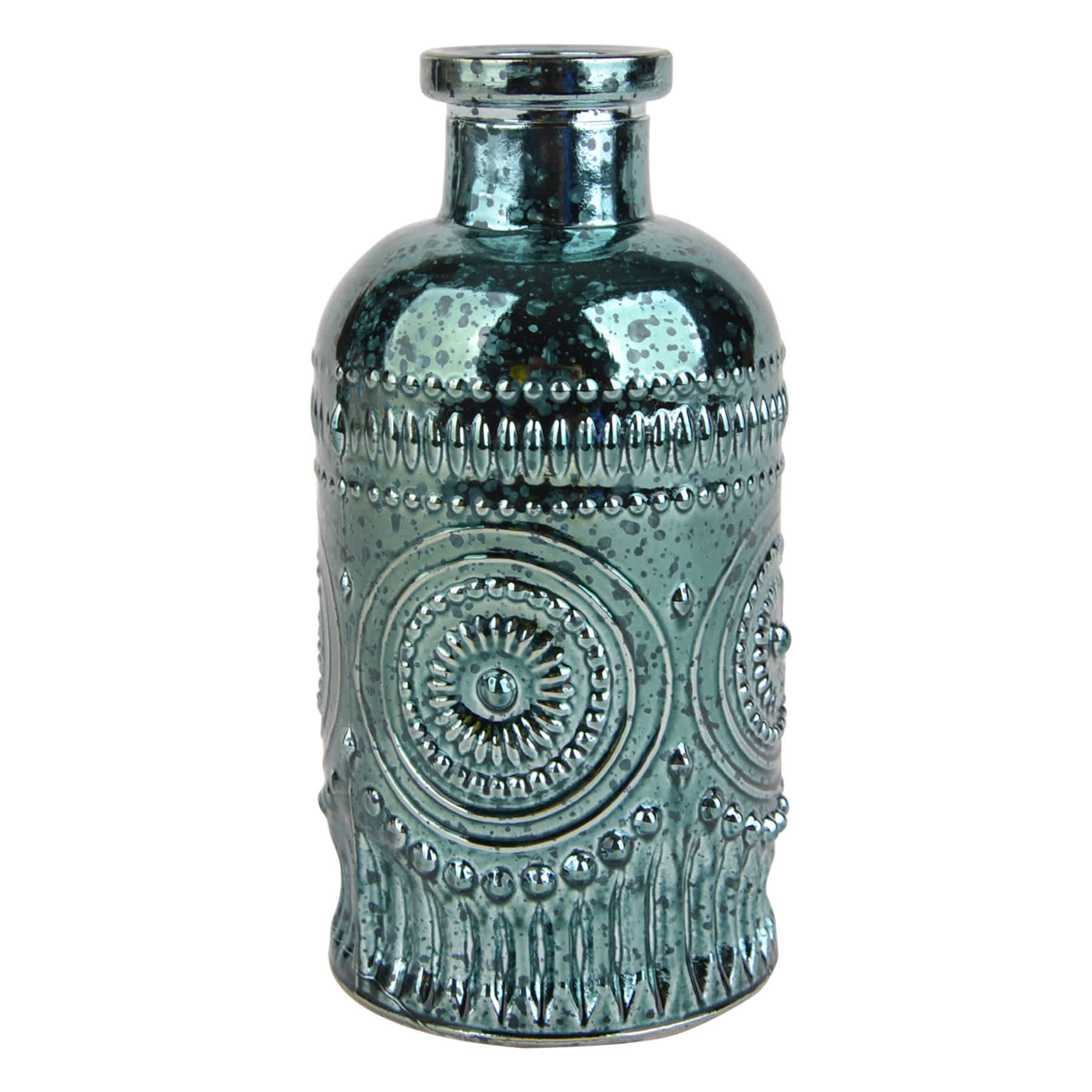 Green Mercury Glass Bud Vase, 3.5"