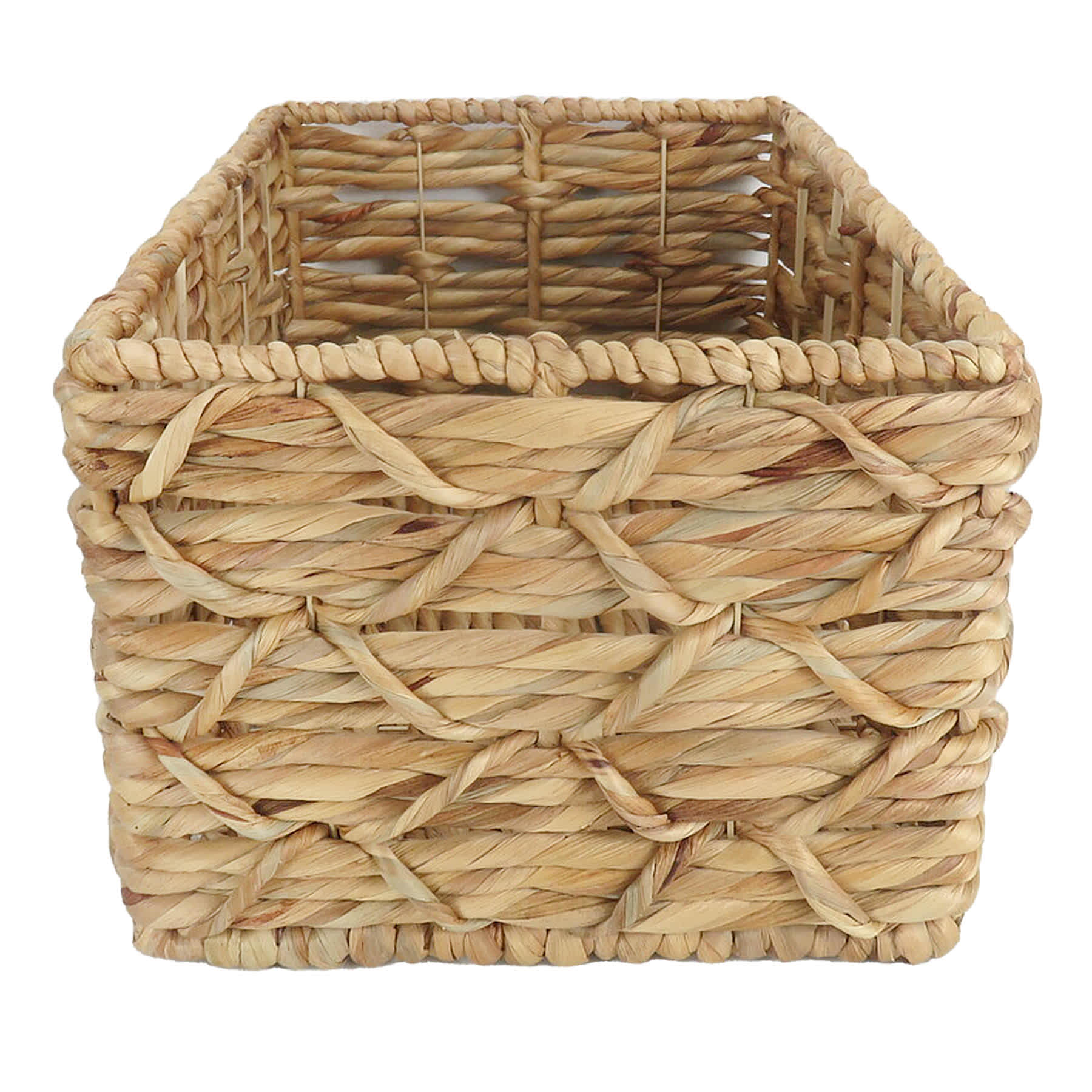 Found & Fable Kai Tall X Weave Rectangle Storage Basket, Medium