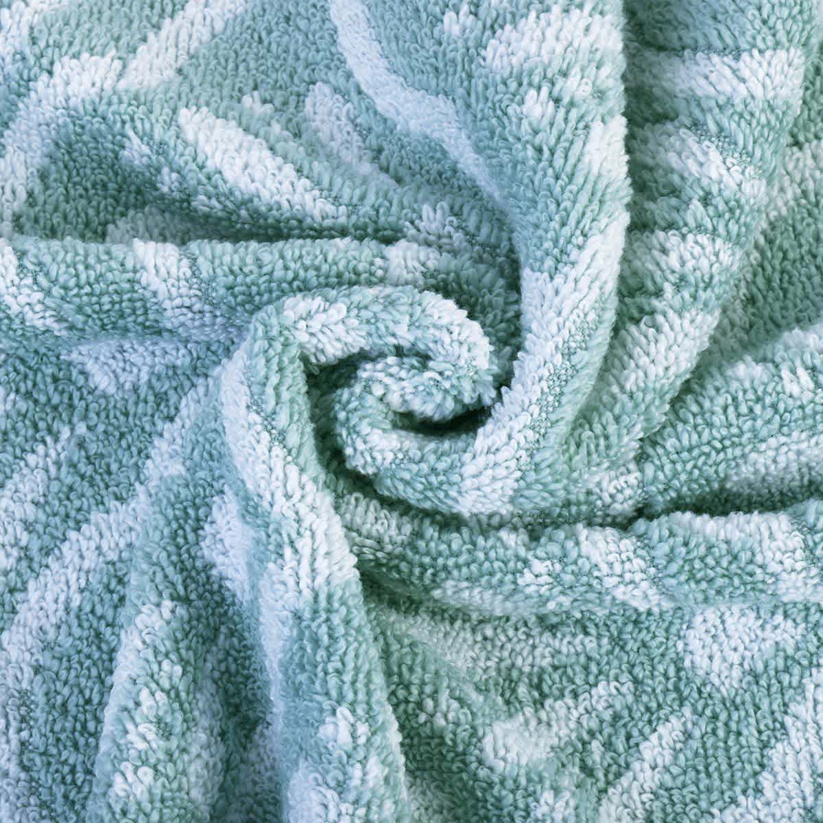 Providence Luxury Jacquard Sea Green Hand Towel, 16x28