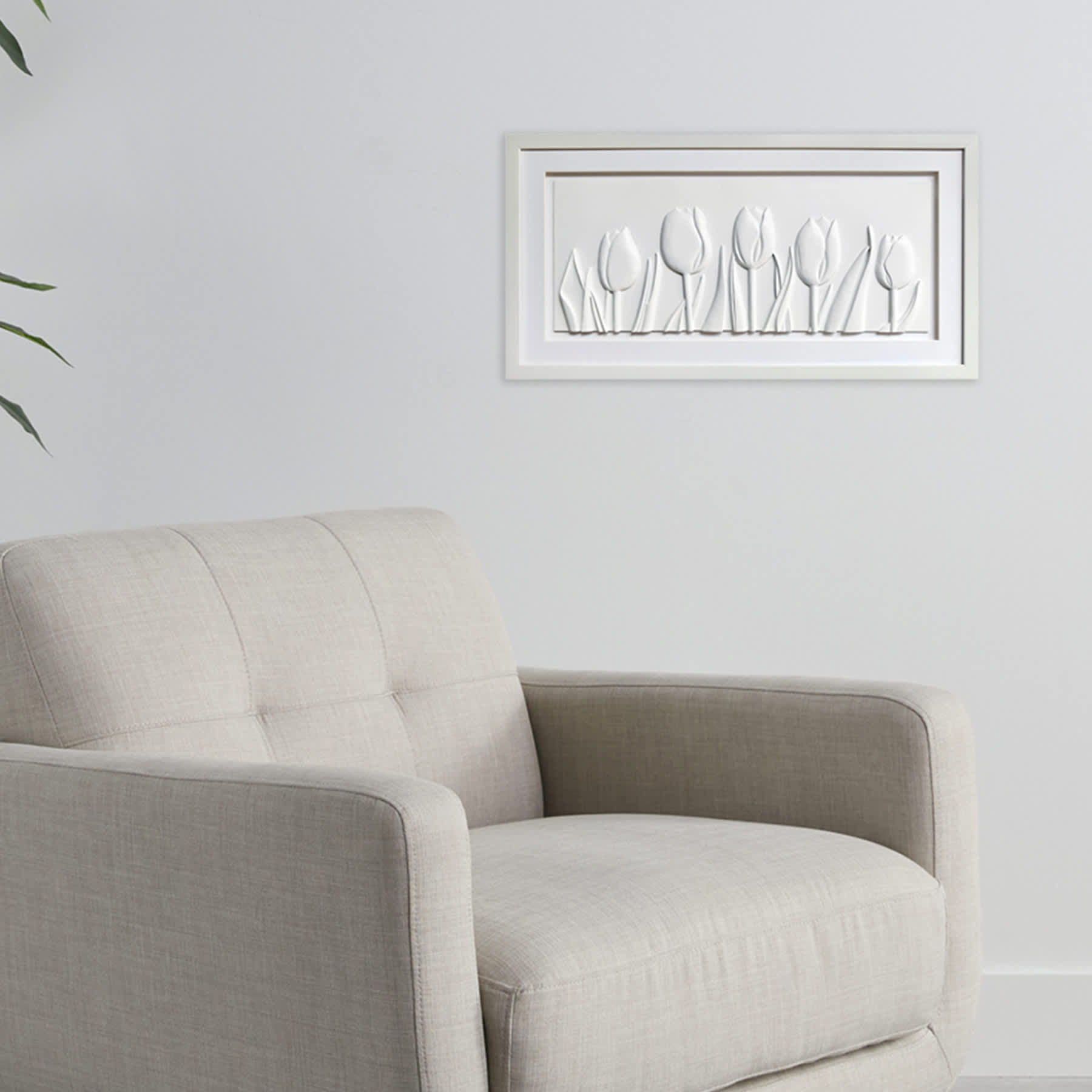 Providence Glass Framed Tulips Wall Art, 25x13