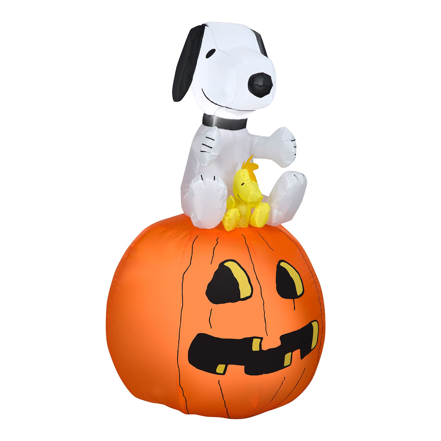 Snoopy & Woodstock on Jack-o'-Lantern Halloween Inflatable, 3.5'