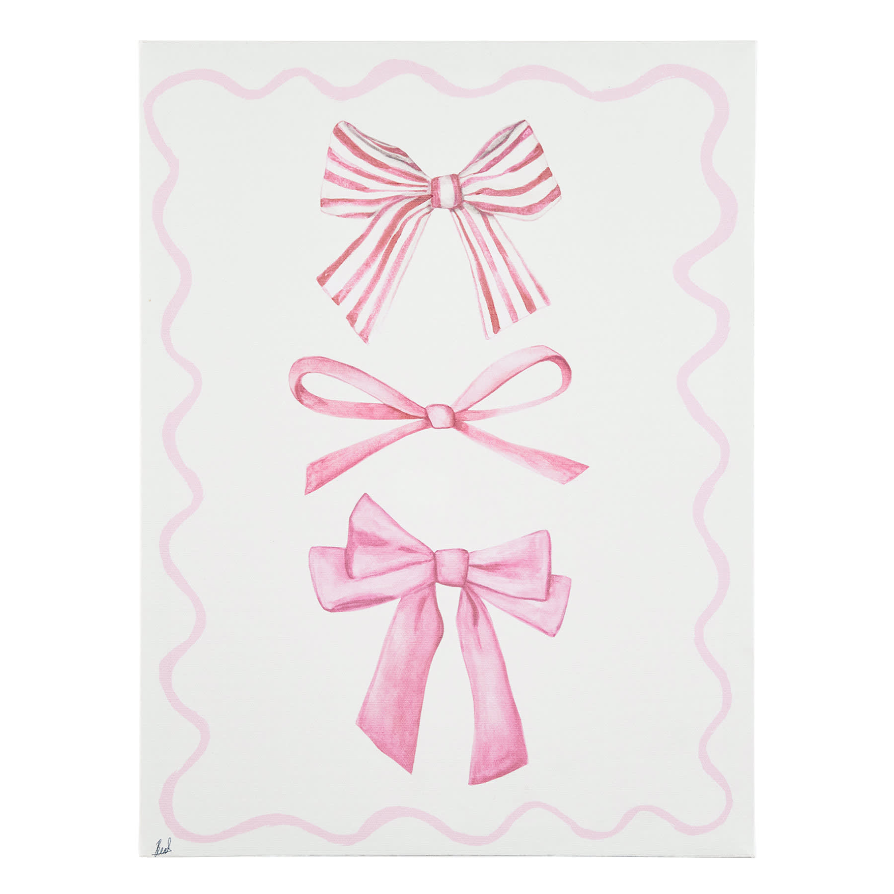 Bows Canvas Wall Art, 12x16