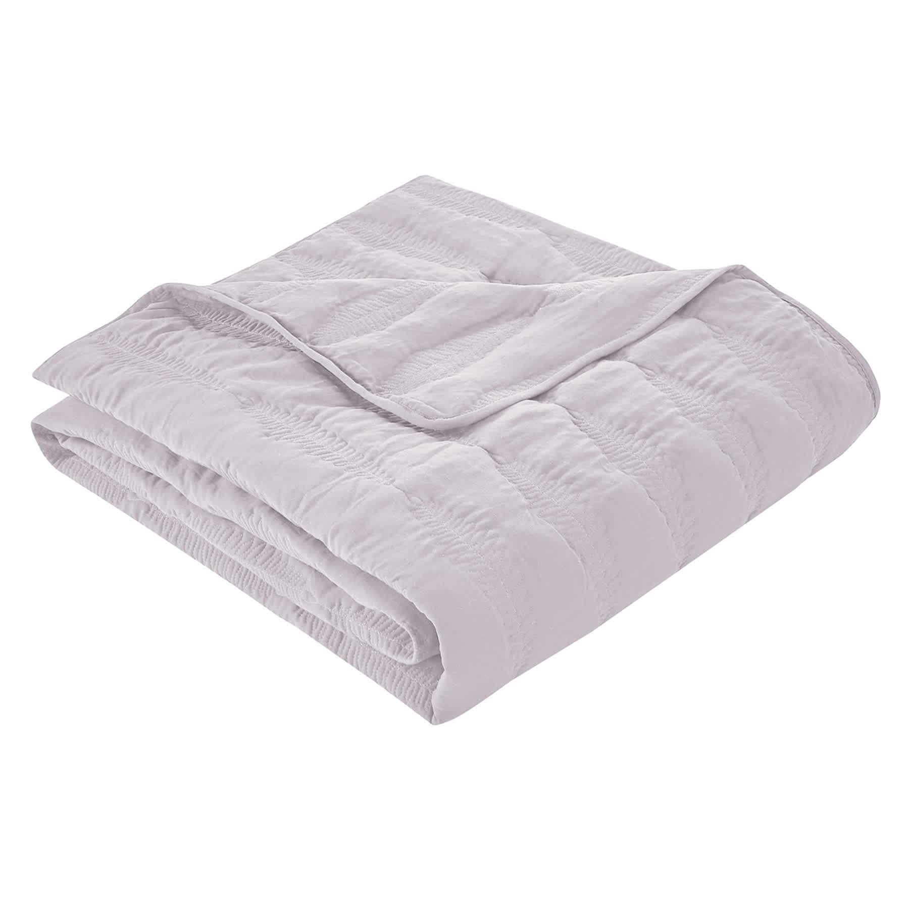Providence 3-Piece Purple Embroidered Washed Microfiber Quilt Set, Full/Queen
