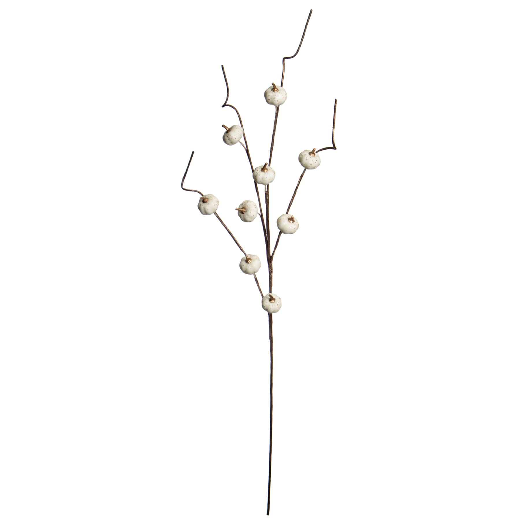 Mini White Pumpkin Spray, 29"