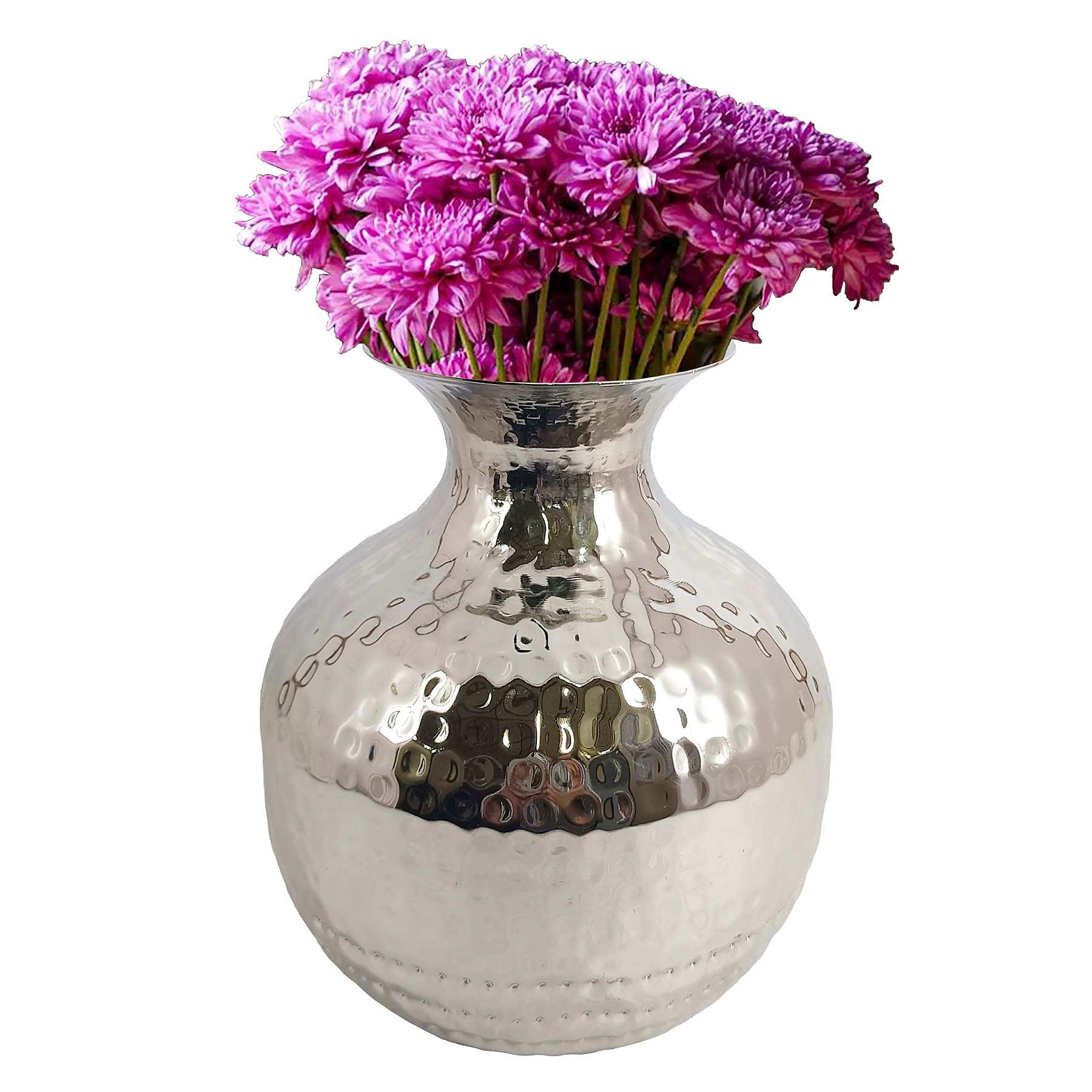 Found & Fable Hammered Metal Vase, 8"