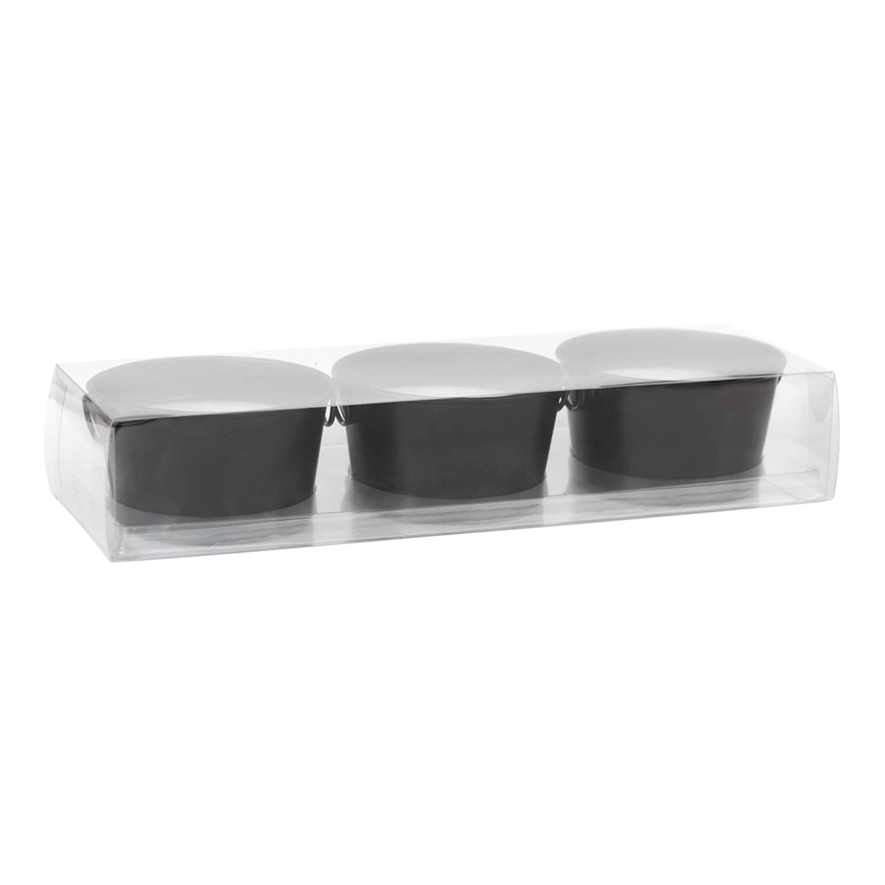 3-Pack Black Bucket Citronella Candles, 3.5oz