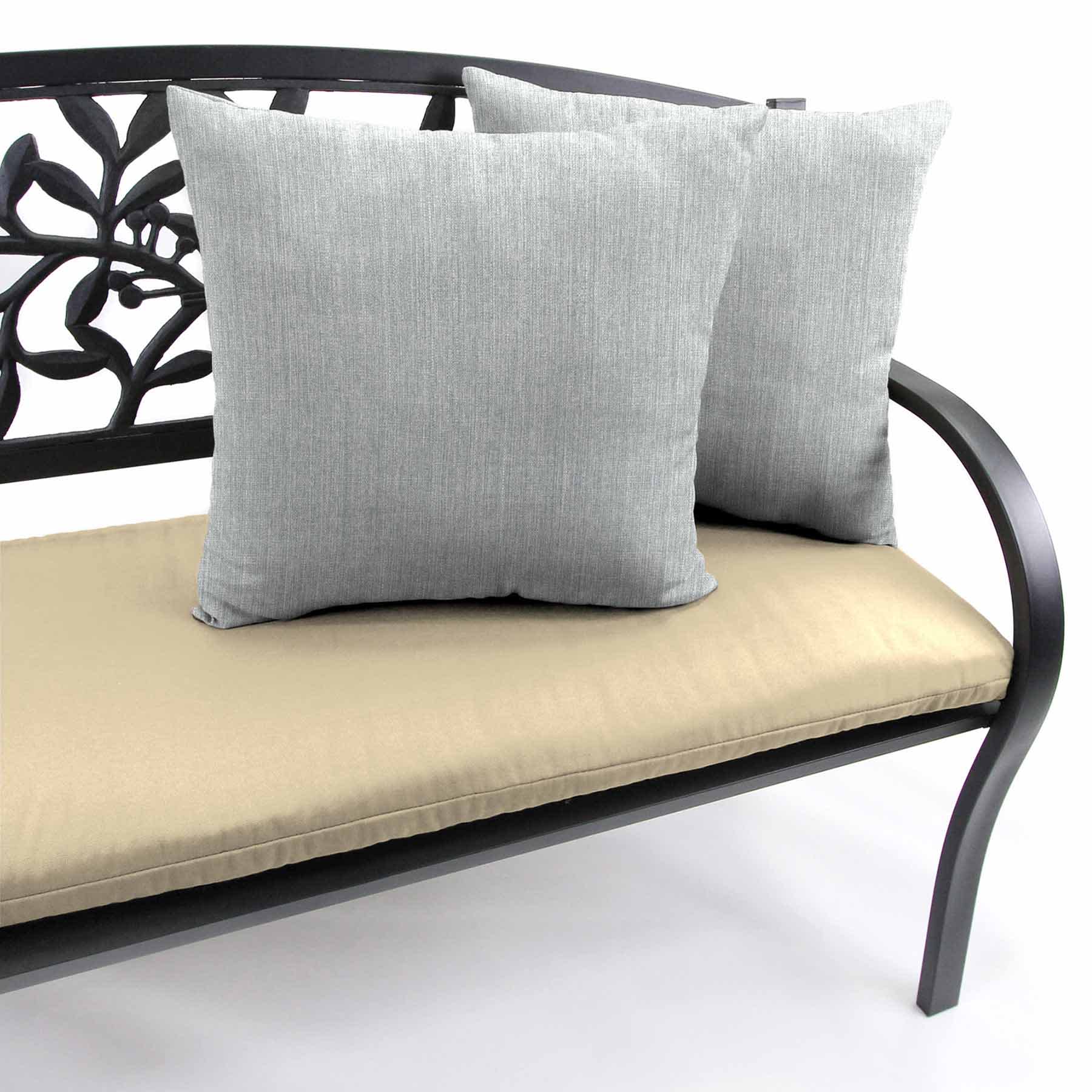 Tahiti Silver Oversized Square Outdoor Throw Pillow, 20"