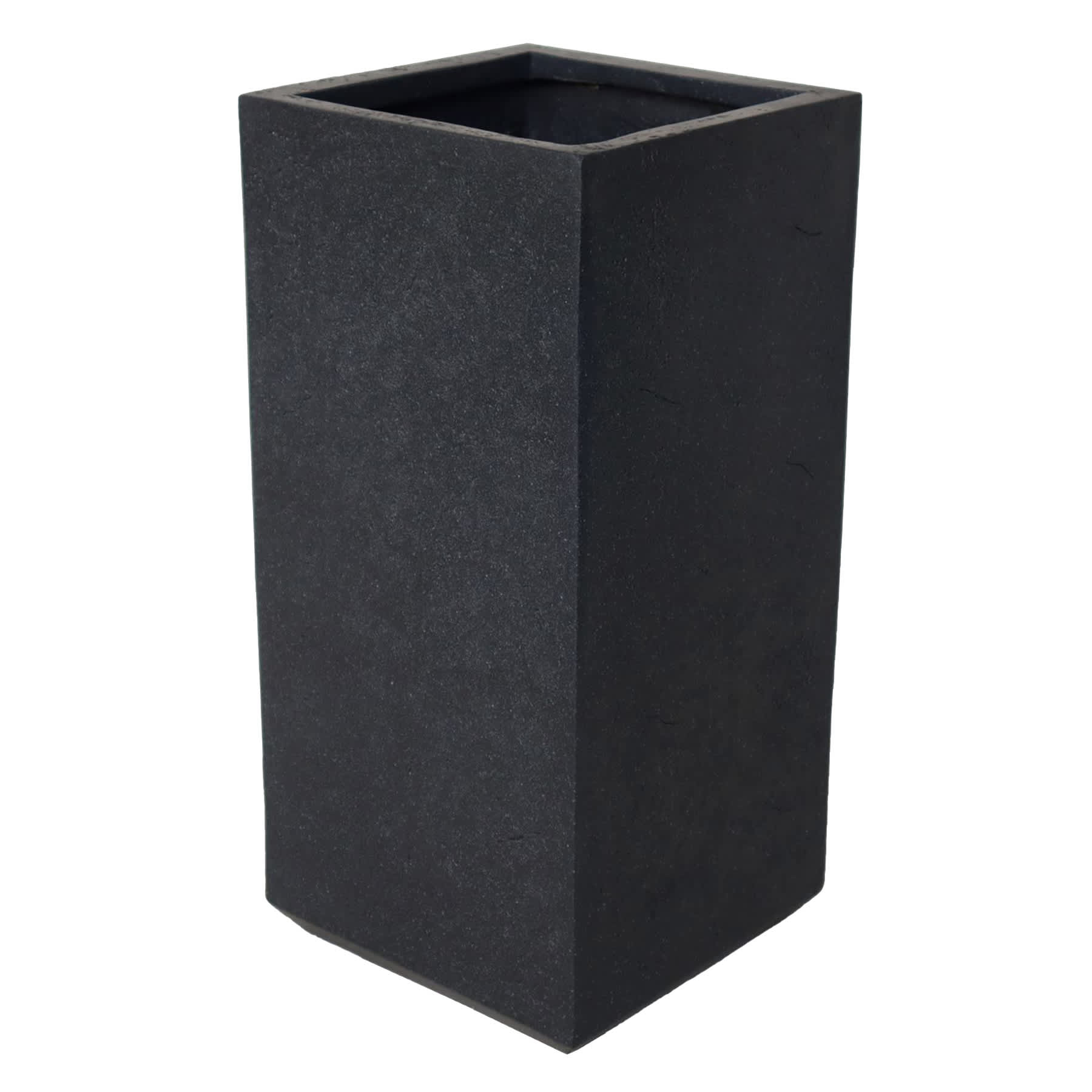 Crosby St. Travertine Tall Cube Outdoor Planter, Medium