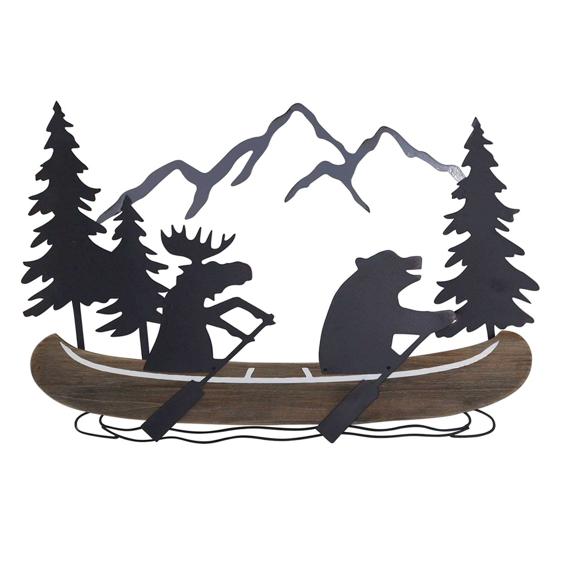 Lake & Lodge Lake Metal Wall Art, 23.5x16