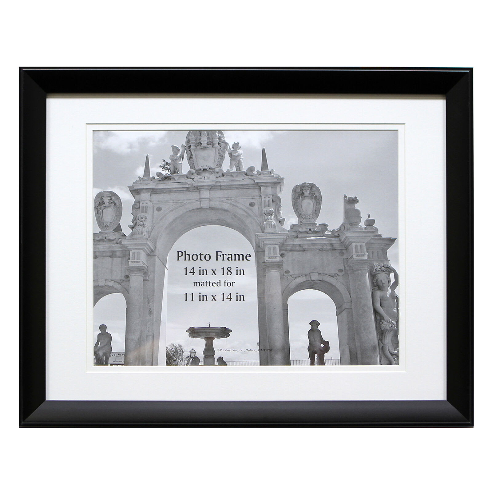 14x18 Matted to 11x14 Wall Frame, Black