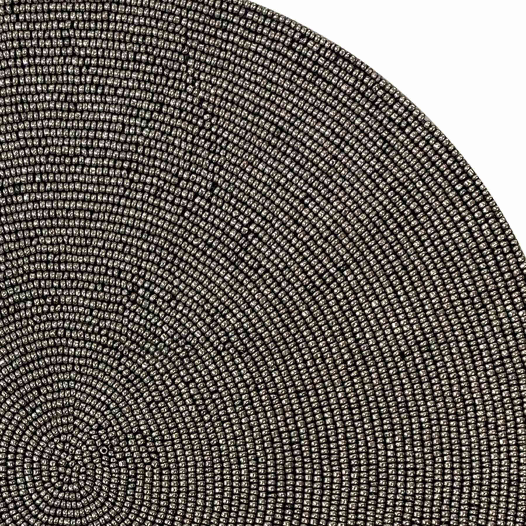 Providence Gunmetal Grey Beaded Placemat