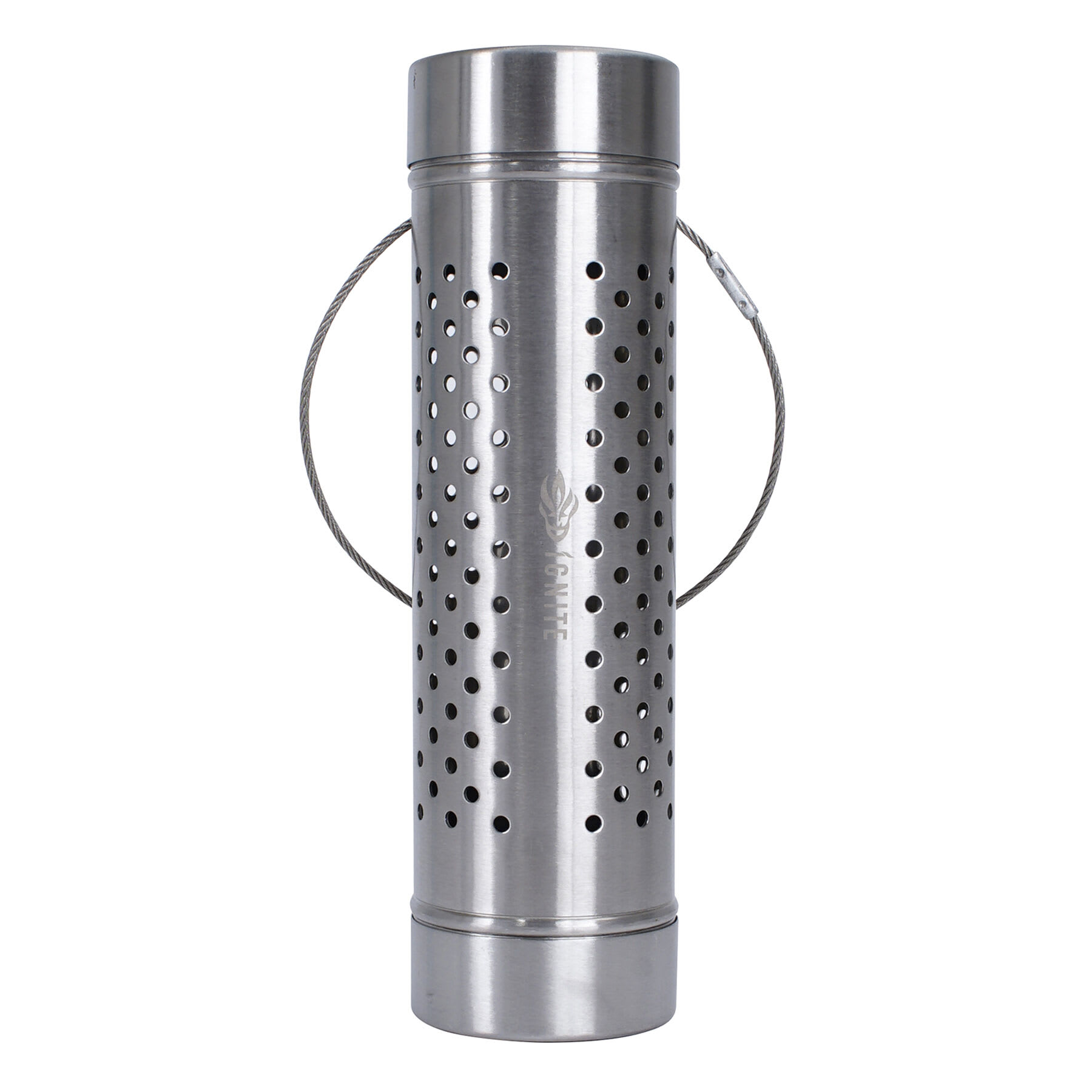 Ignite Stainless Steel Chip Tube Smoker & Spiral Steel Handle