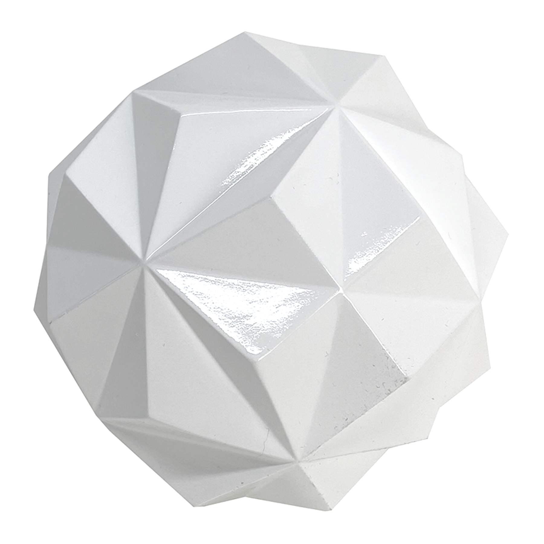 Tracey Boyd White Geometric Sphere, 4"