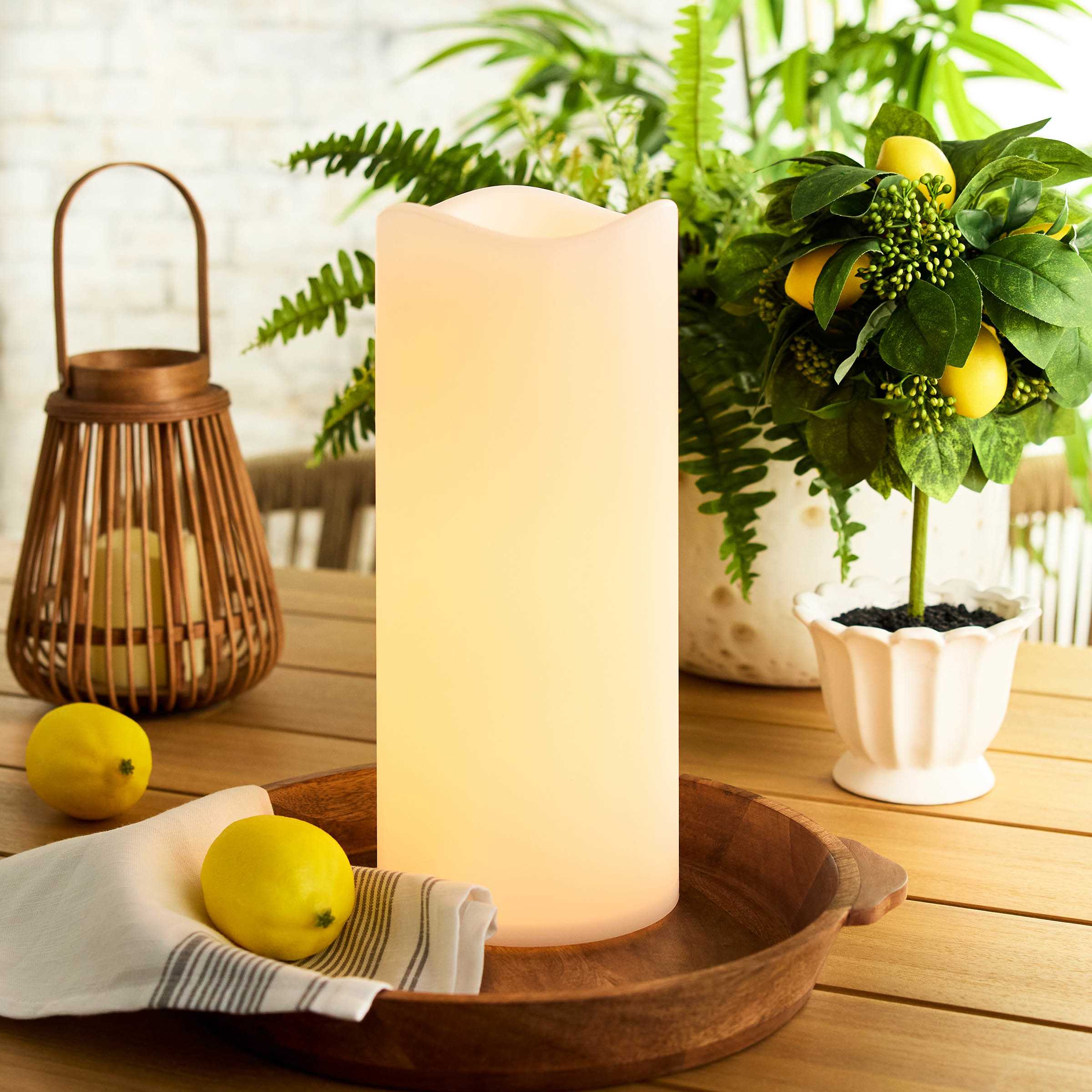 6x14 White Pillar Candle